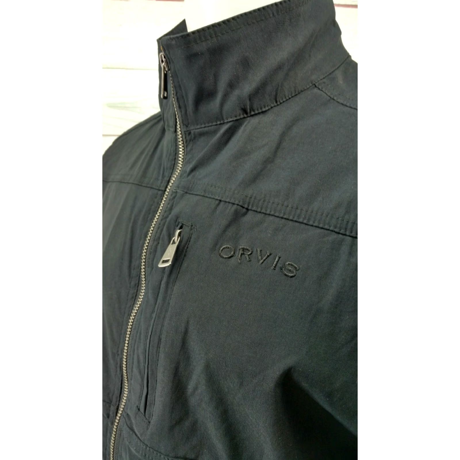 Orvis ORVIS Lightweight Water Resistant Men's Black Jacket Size Medium Nylon Zippered Jacket Size US M / EU 48-50 / 2 - 3 Thumbnail
