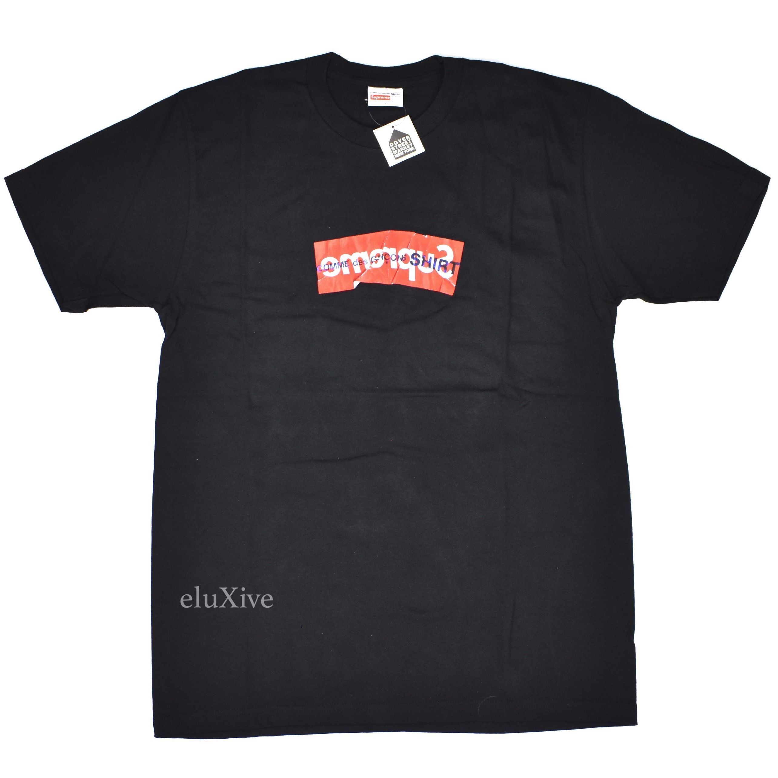Comme des Garcons × Supreme Supreme cdg split box logo tee black
