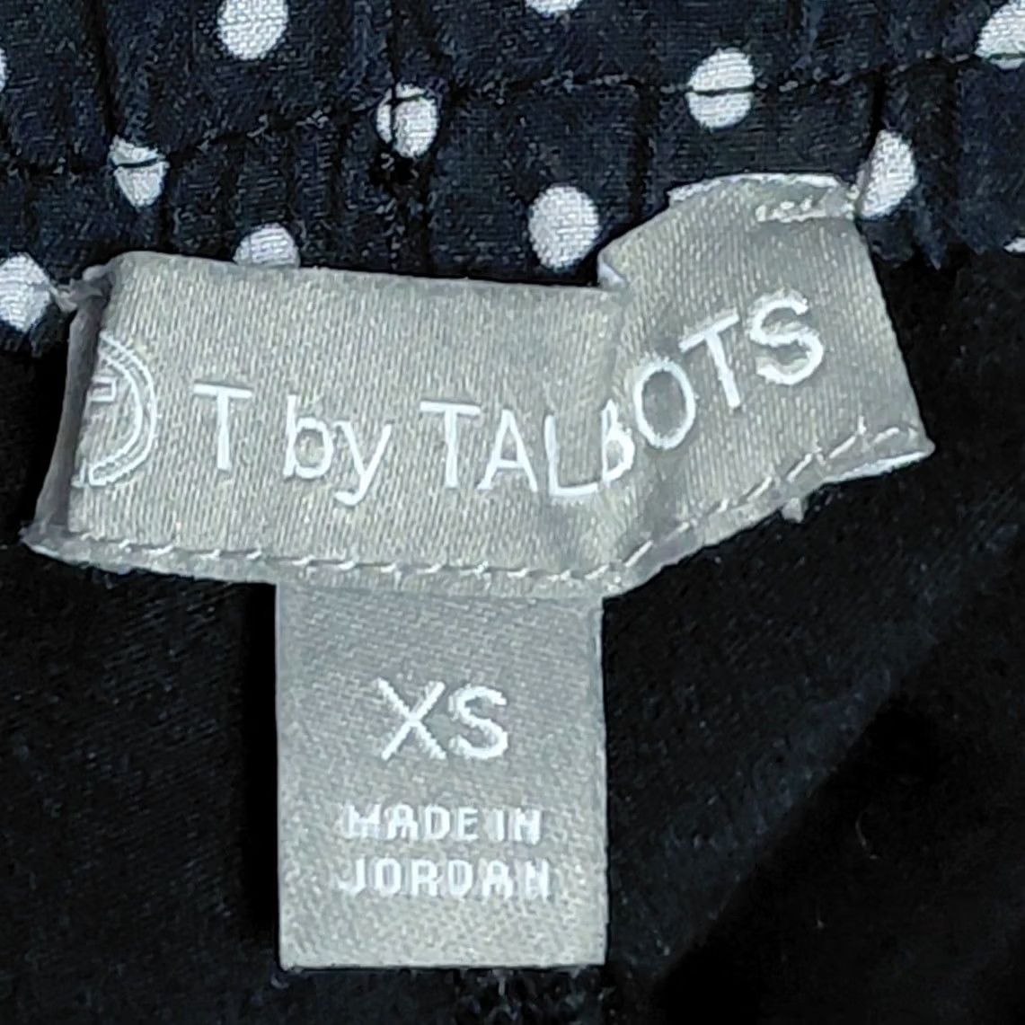 Talbots T by Talbots Skirt Polka Dot Black White Knit XS Women A-Line Short Casual Spring Summer Size 26" / US 2 / IT 38 - 4 Thumbnail