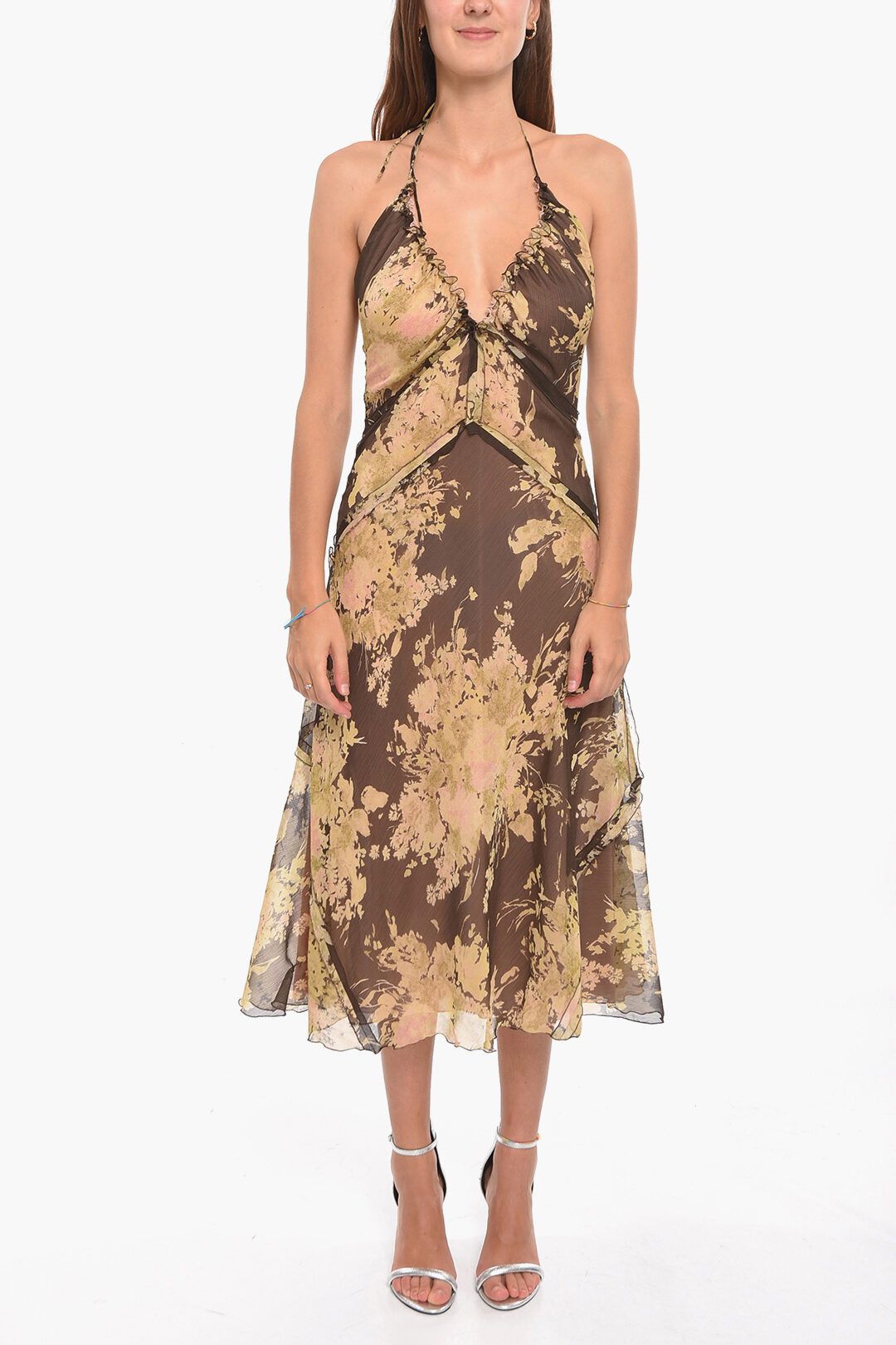 image of Dsquared2 Og1Mm0124 Dress In Brown, Women's (Size Medium)
