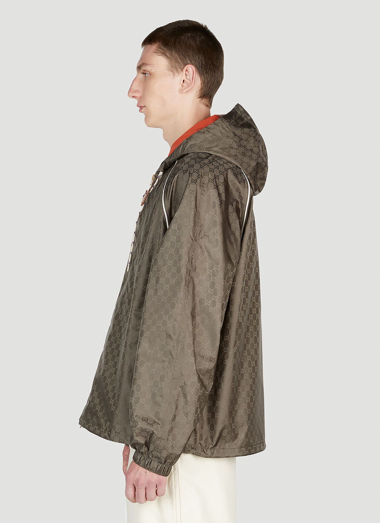 Gucci o1mt1gz0525 GG Fabric Zip Jacket in Brown Size US S / EU 44-46 / 1 - 3 Thumbnail