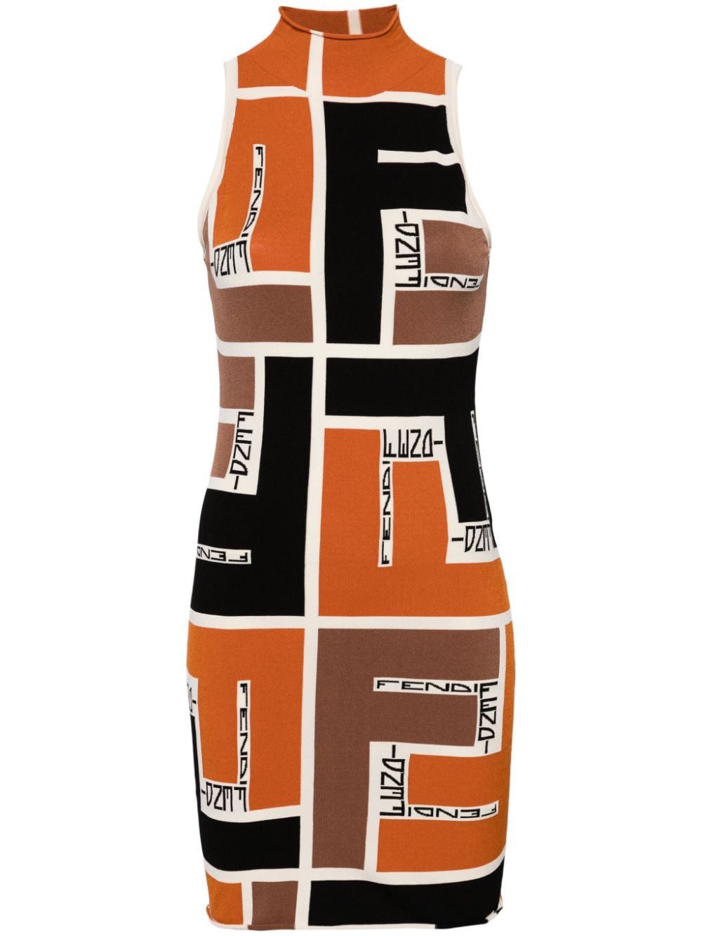 Fendi PRINTED SHORT DRESS Size S / US 4 / IT 40 - 1 Thumbnail
