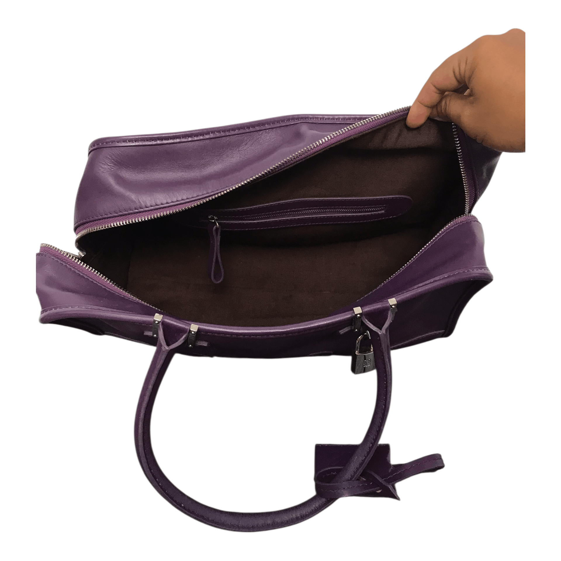 Loewe Loewe Purple Leather HandBag Size ONE SIZE - 7 Thumbnail