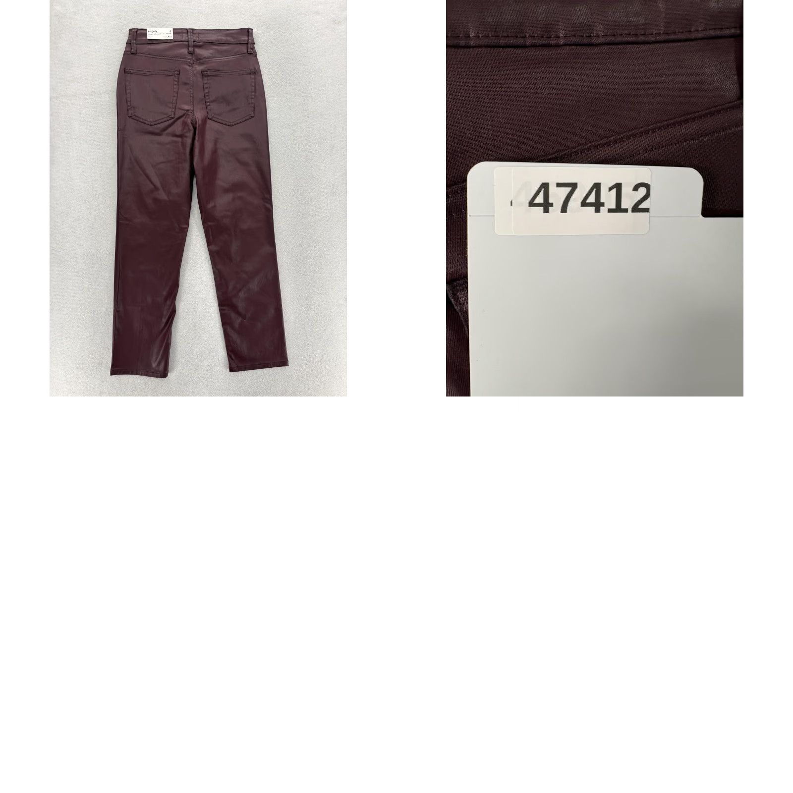 Vintage edgely Jeans Womens 4 Purple High Rise Ankle Slim Straight Super Stretch Coated Size 27" / US 4 / IT 40 - 9 Thumbnail