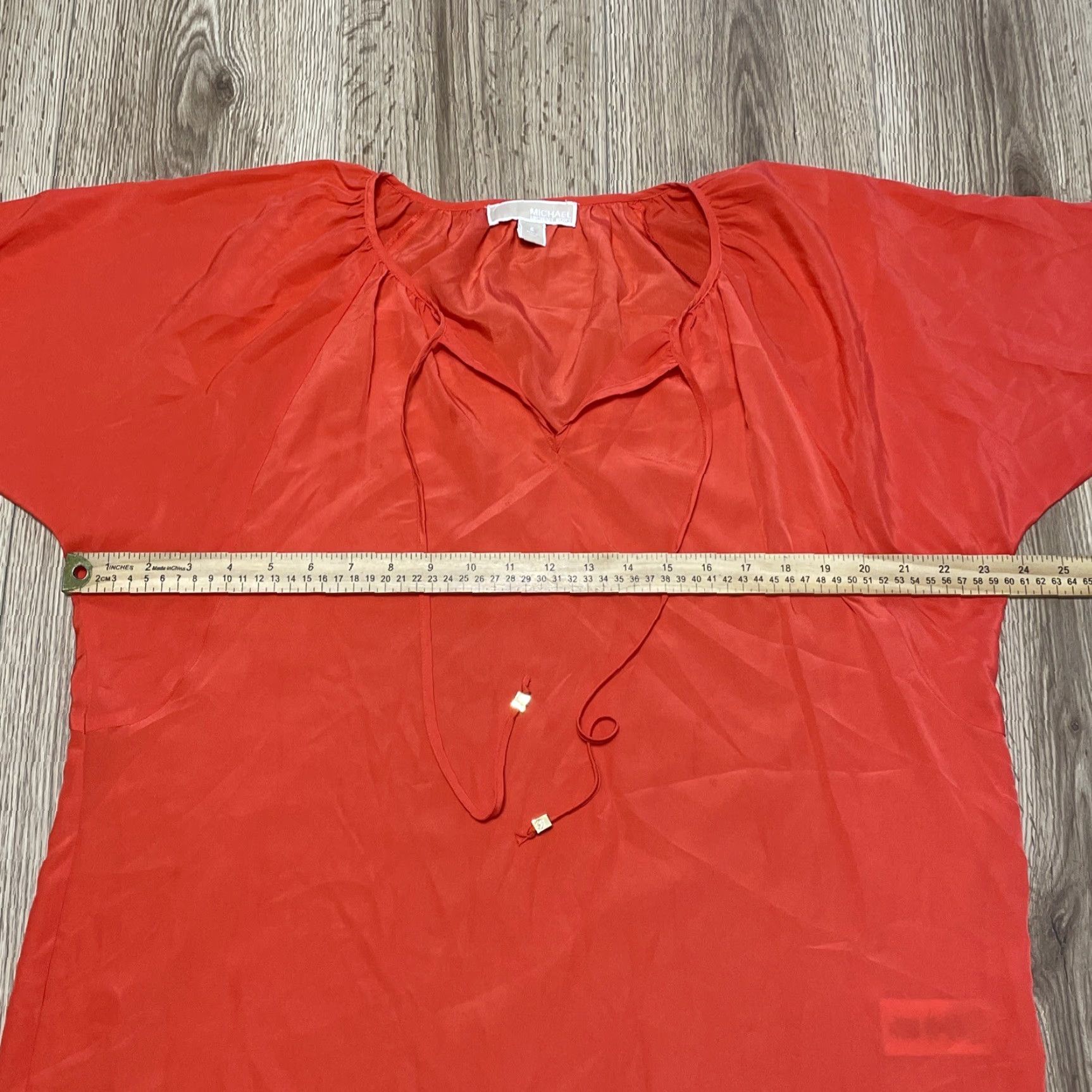 Michael Kors Michael Kors Women's Blouse 3/4 Sleeve Size Small Orange Casual Party Top Size S / US 4 / IT 40 - 7 Thumbnail