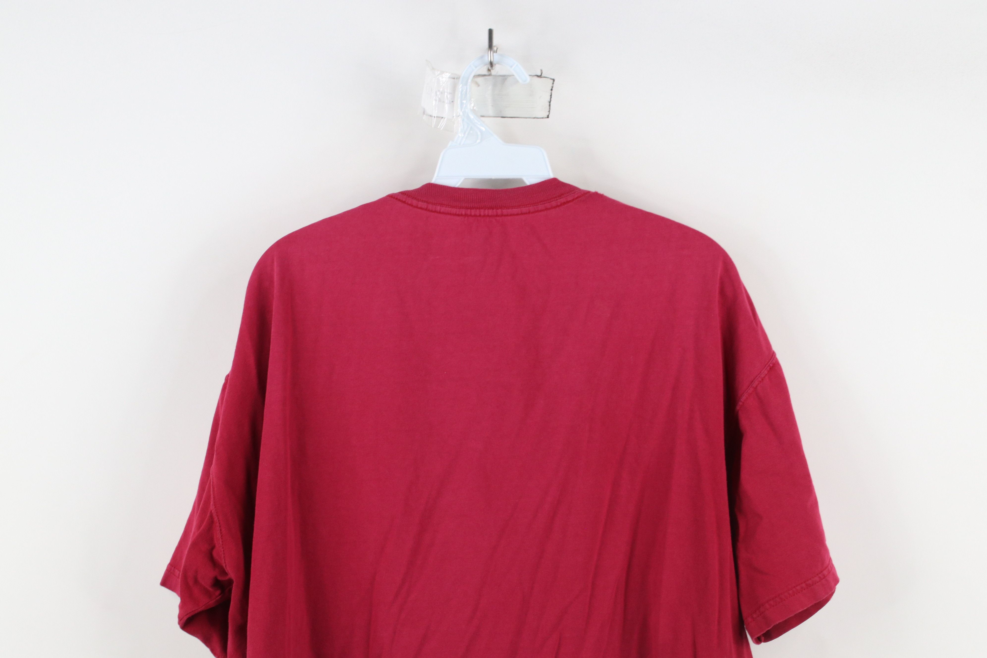 Russell Athletic × Vintage Vintage Russell Athletic Blank Pocket T-Shirt Red Cotton Size US L / EU 52-54 / 3 - 13 Thumbnail