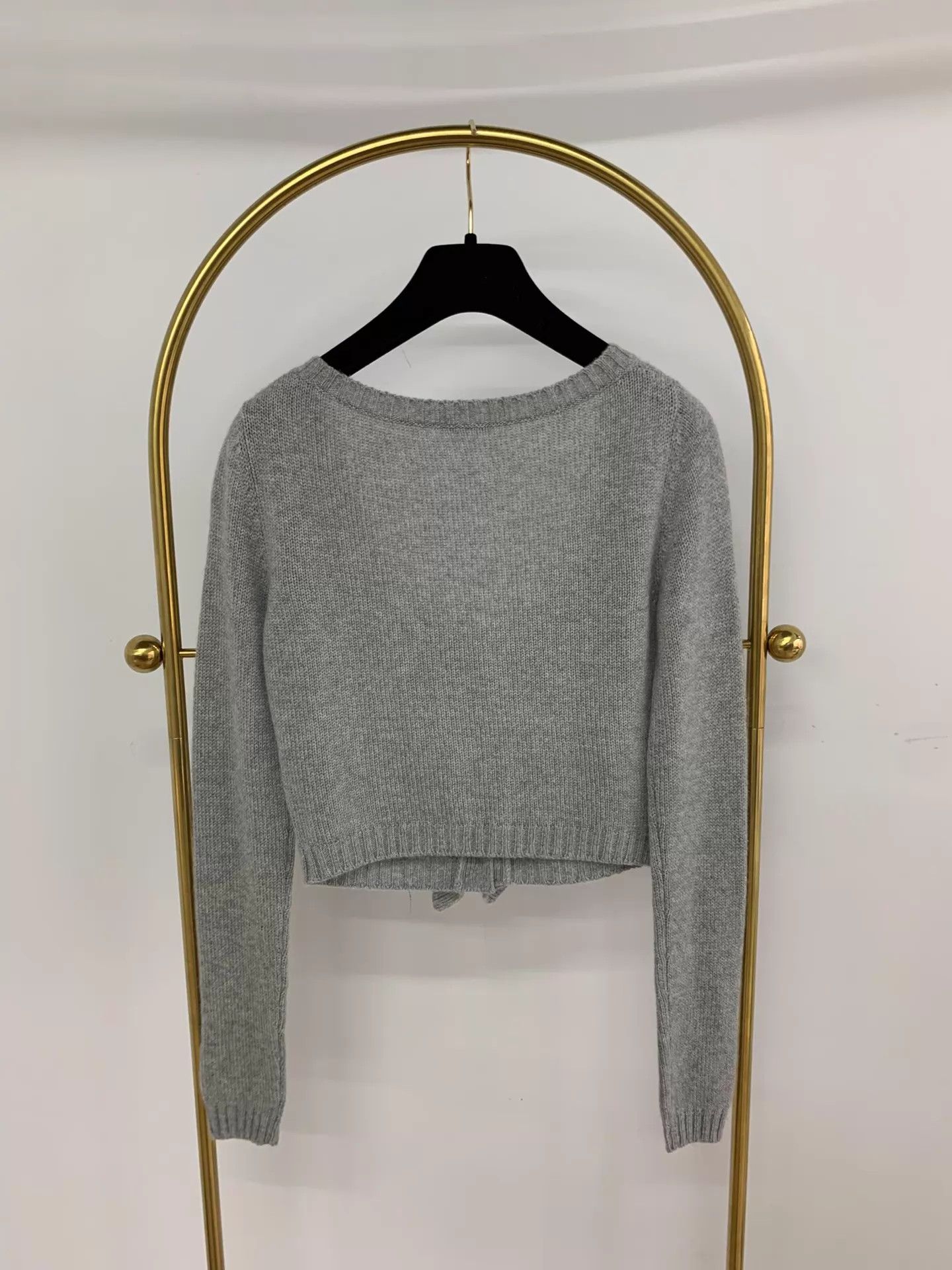 Miu Miu MIU MIU Gray Ruffled Cashmere Knit Cardigan Size 38 New Size XS / US 0-2 / IT 36-38 - 3 Thumbnail