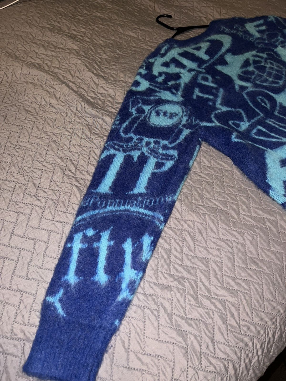 Fuck The Population FTP Archive Mohair Sweater - Blue Size US M / EU 48-50 / 2 - 10 Thumbnail