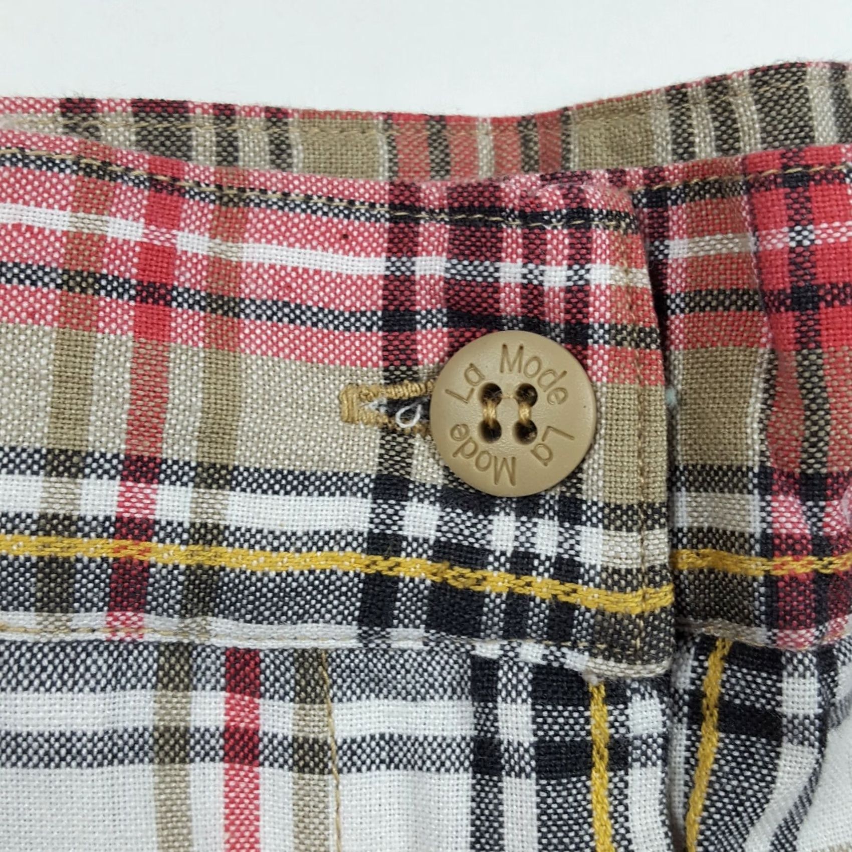 Vintage VINTAGE La Mode Plaid High Waist Outdoor Chino Golf Shorts WOMEN 6 XS? Size 42" / US 20 - 3 Thumbnail