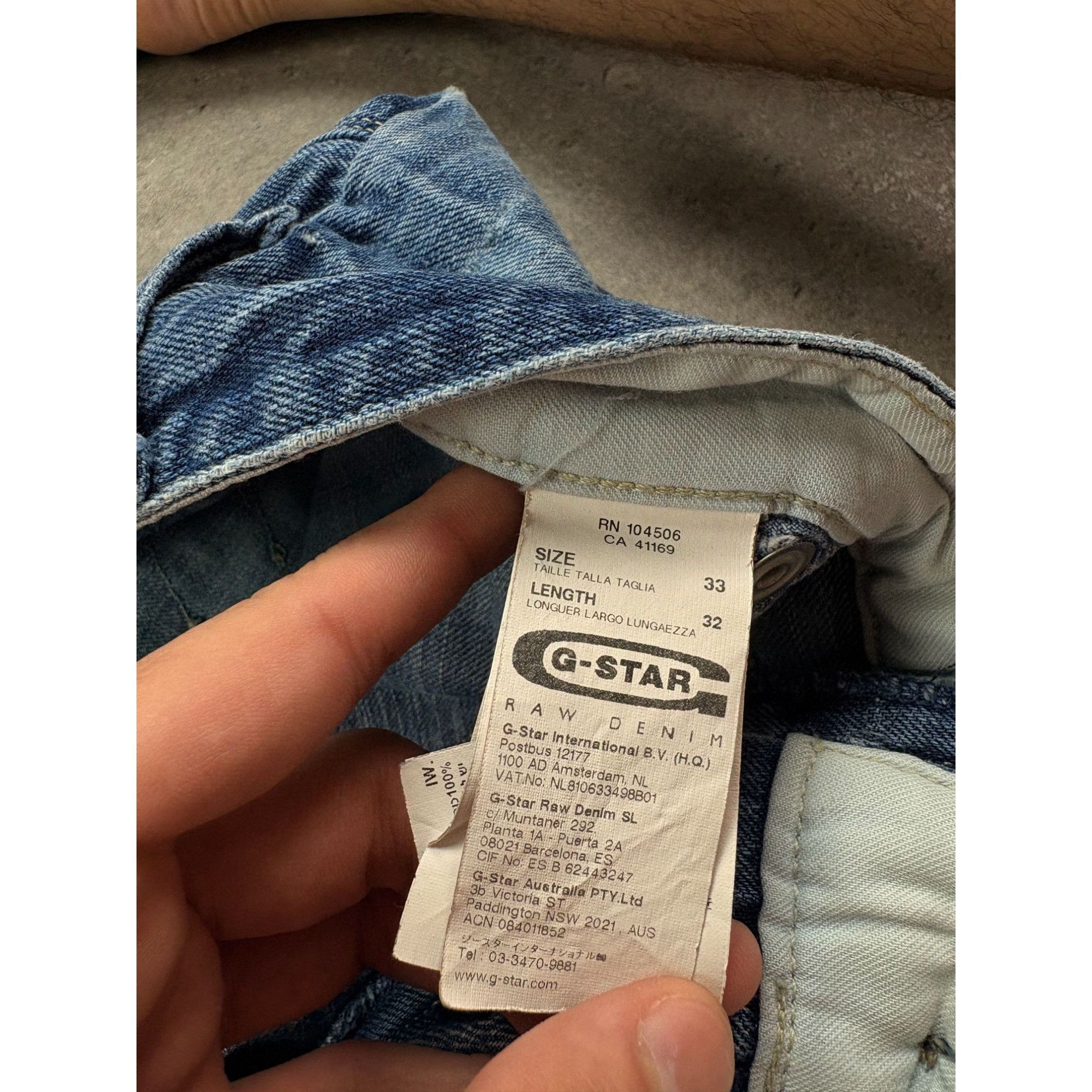 G-Star G-Star RAW 3301 Tapered Fit Jeans Distressed Blue Denim 32x3 Size US 32 / EU 48 - 9 Thumbnail