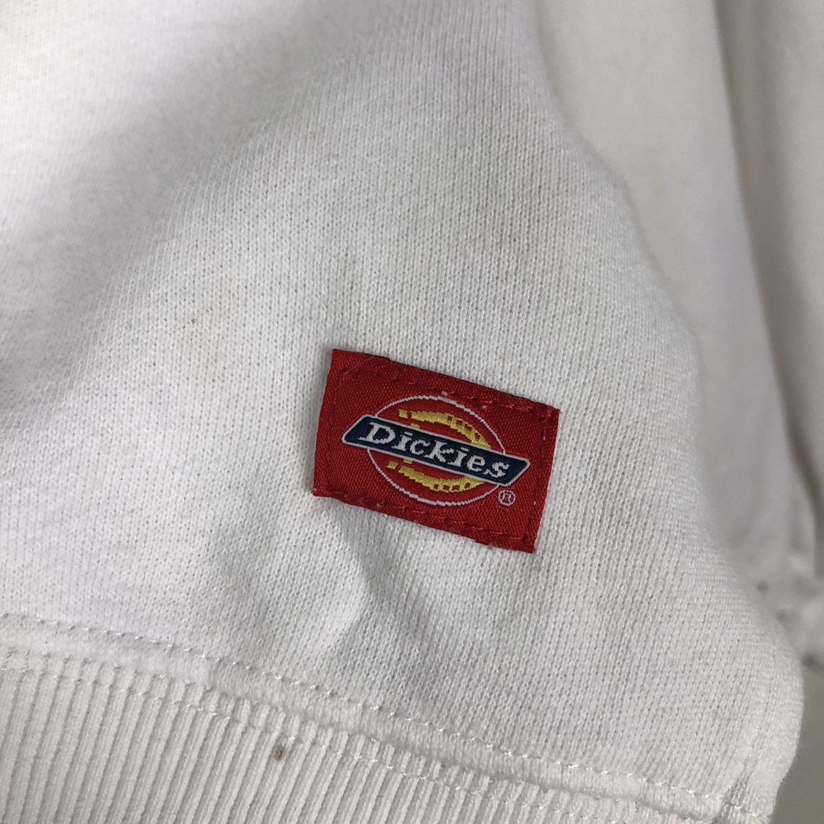 Japanese Brand × Vintage 📌Vintage Sweatshirt Rich White Dickies Worker Big Logo Size US L / EU 52-54 / 3 - 14 Thumbnail