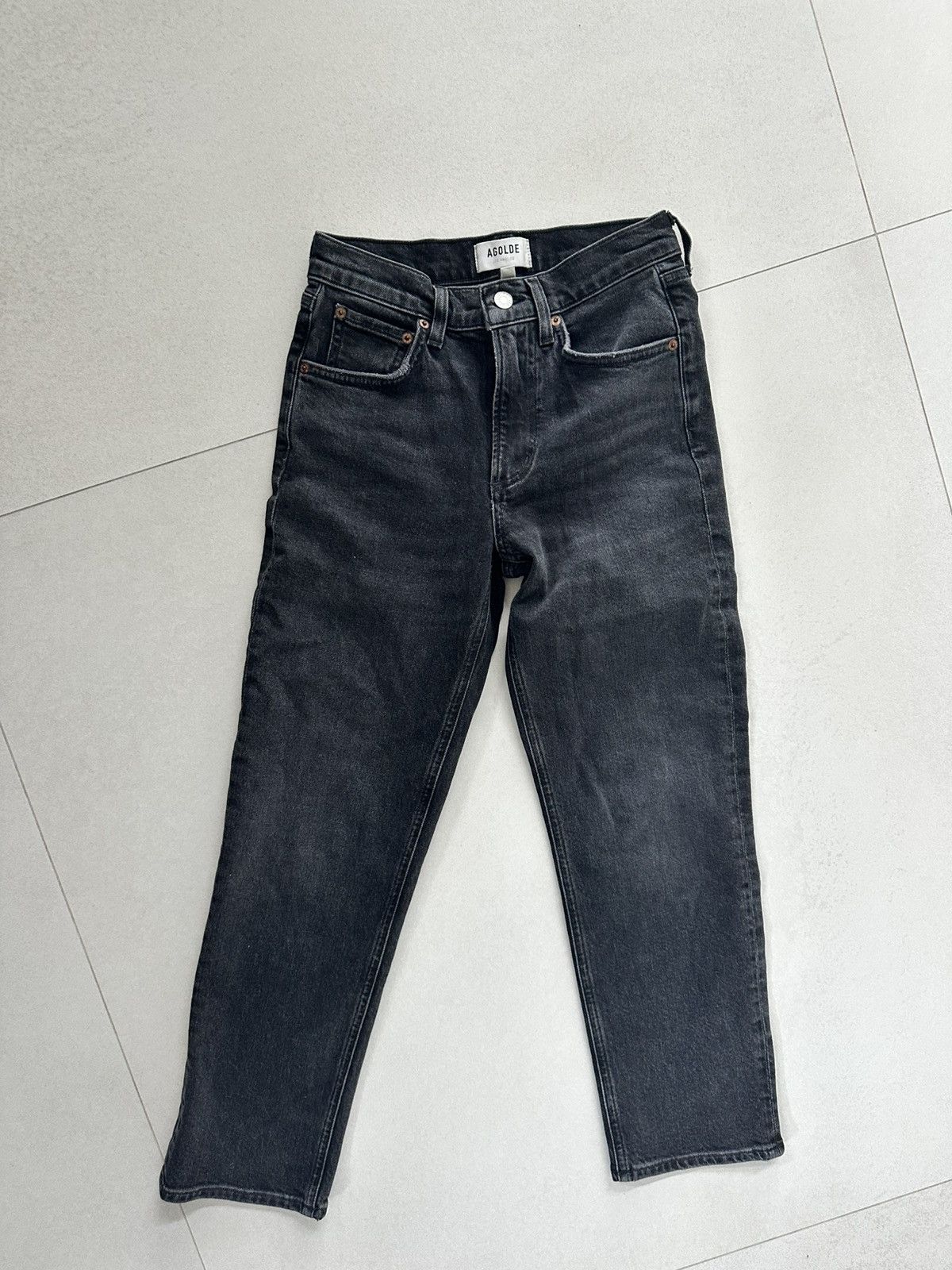 Agolde AGOLDE Kye Mid Rise Straight Crop Jeans SIZE 22 Size 22" - 4 Thumbnail
