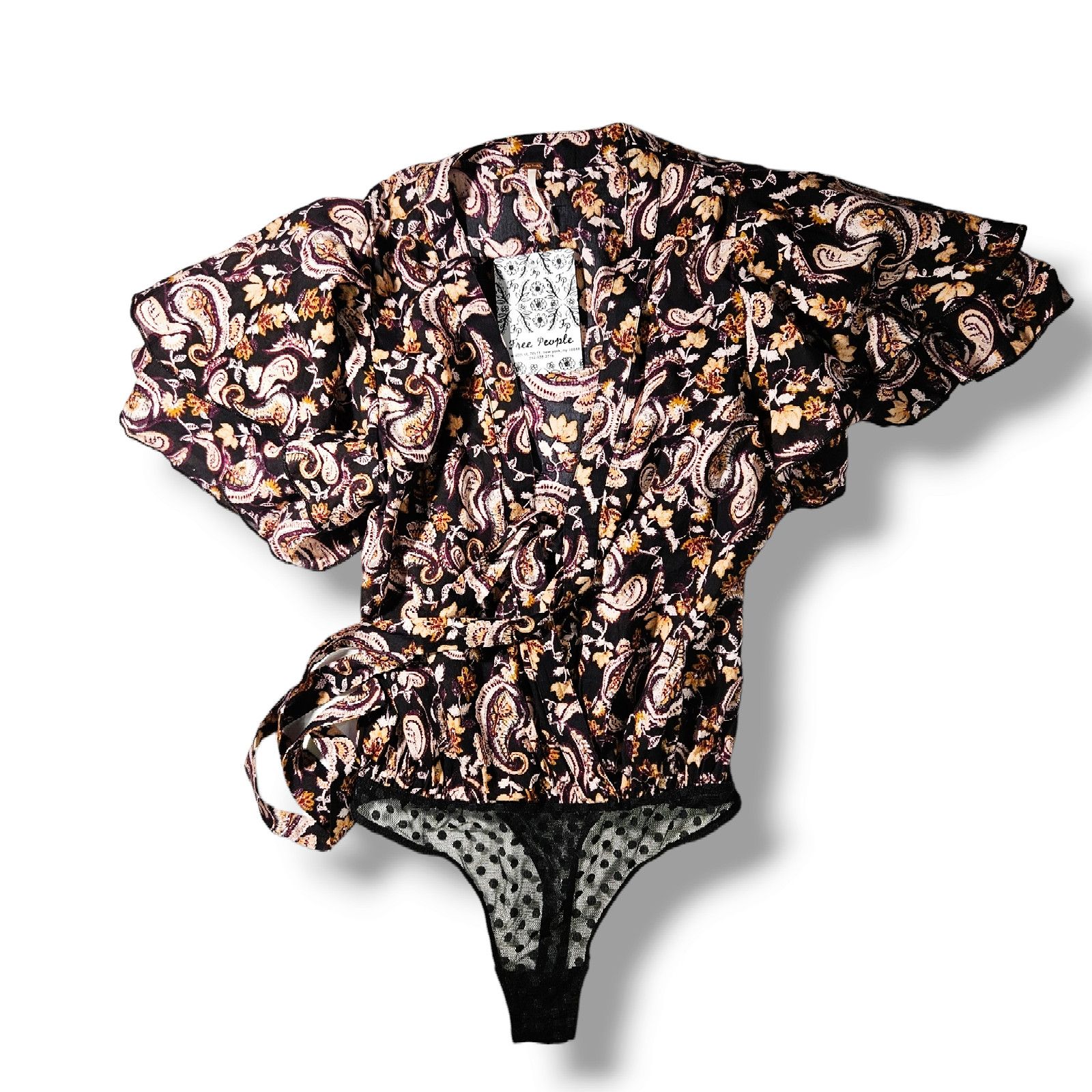 Free People NWT Free People Call Me Later Bodysuit Sz. XS [0-2] Paisley Size XS / US 0-2 / IT 36-38 - 2 Thumbnail