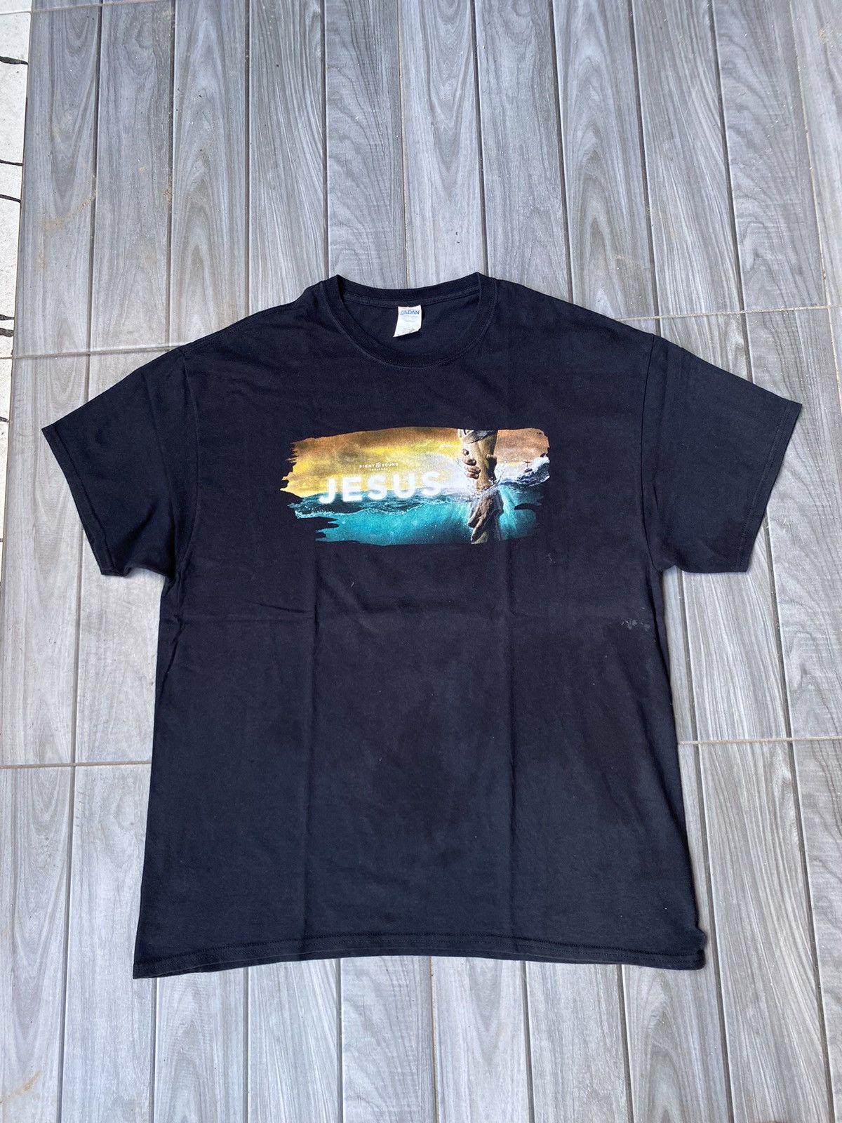 Vintage Jesus hand sight and sound graphic tee Size US XL / EU 56 / 4 - 1 Thumbnail