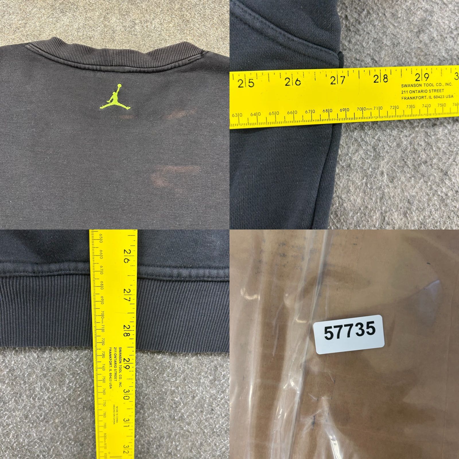 Jordan Brand VINTAGE Air Jordan Sweatshirt Mens L Black Pullover Cotton Jumpman Y2K Size US L / EU 52-54 / 3 - 8 Thumbnail