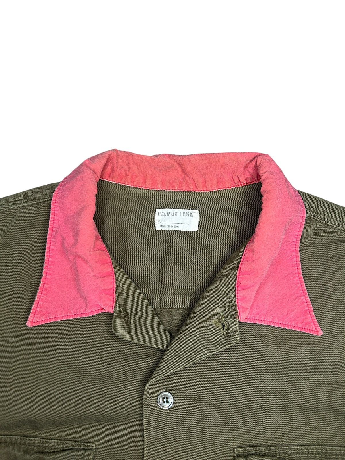 Helmut Lang S/S 97 Contrast Collar Military Shirt Size US L / EU 52-54 / 3 - 3 Thumbnail