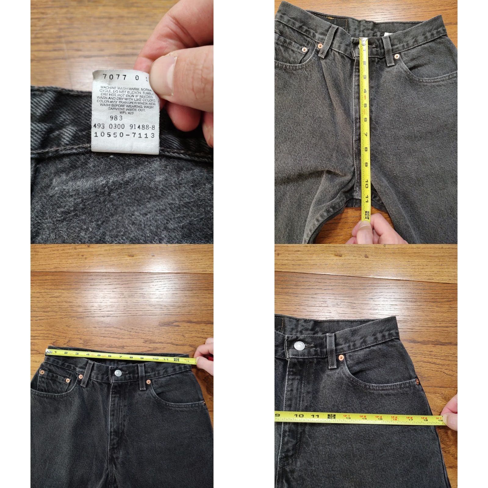 Levi's VINTAGE Levi's 550 Jeans Womens 9 26x30 Black Denim 90s Relaxed Tapered 5-Pocket Mens Girls Womens Size 30" / US 8 / IT 44 - 8 Thumbnail