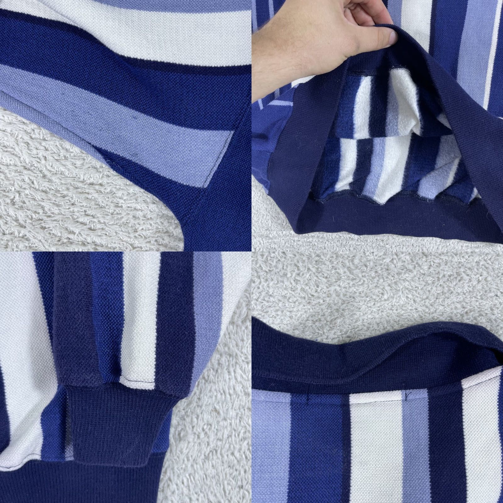 Vintage VINTAGE Knights of the Round Table Polo Sweatshirt Men’s XL Blue Striped Rugby 90s Size US XL / EU 56 / 4 - 8 Thumbnail