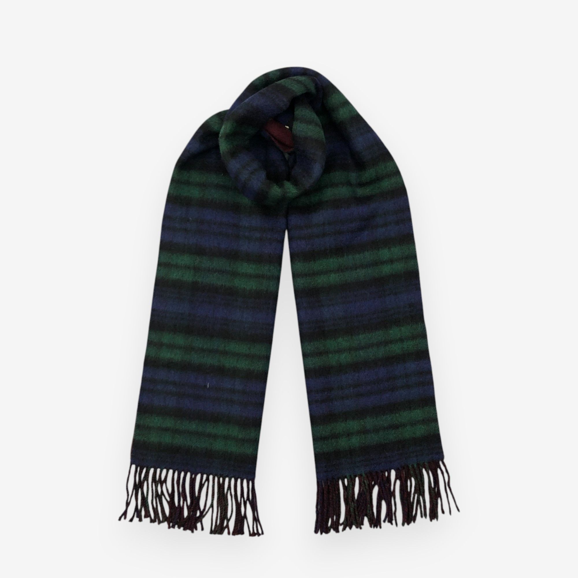 Japanese Brand Vintage Nino Cerruti Scarf Muffler Wool Plaid Scarves Size ONE SIZE - 2 Thumbnail