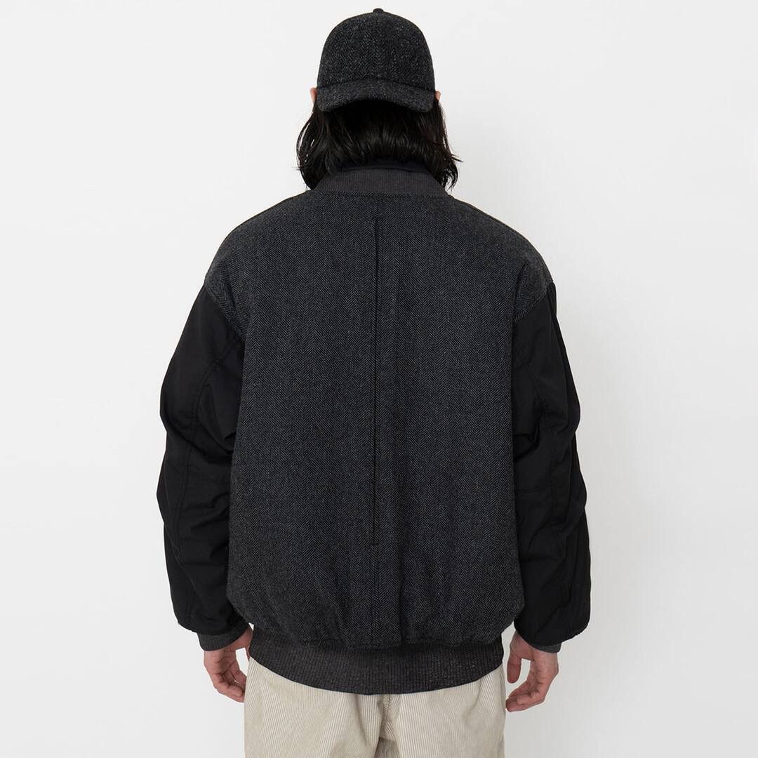 Nanamica × The North Face Purple Label Herringbone Tweed Varsity Jacket Beige Size US XL / EU 56 / 4 - 4 Thumbnail