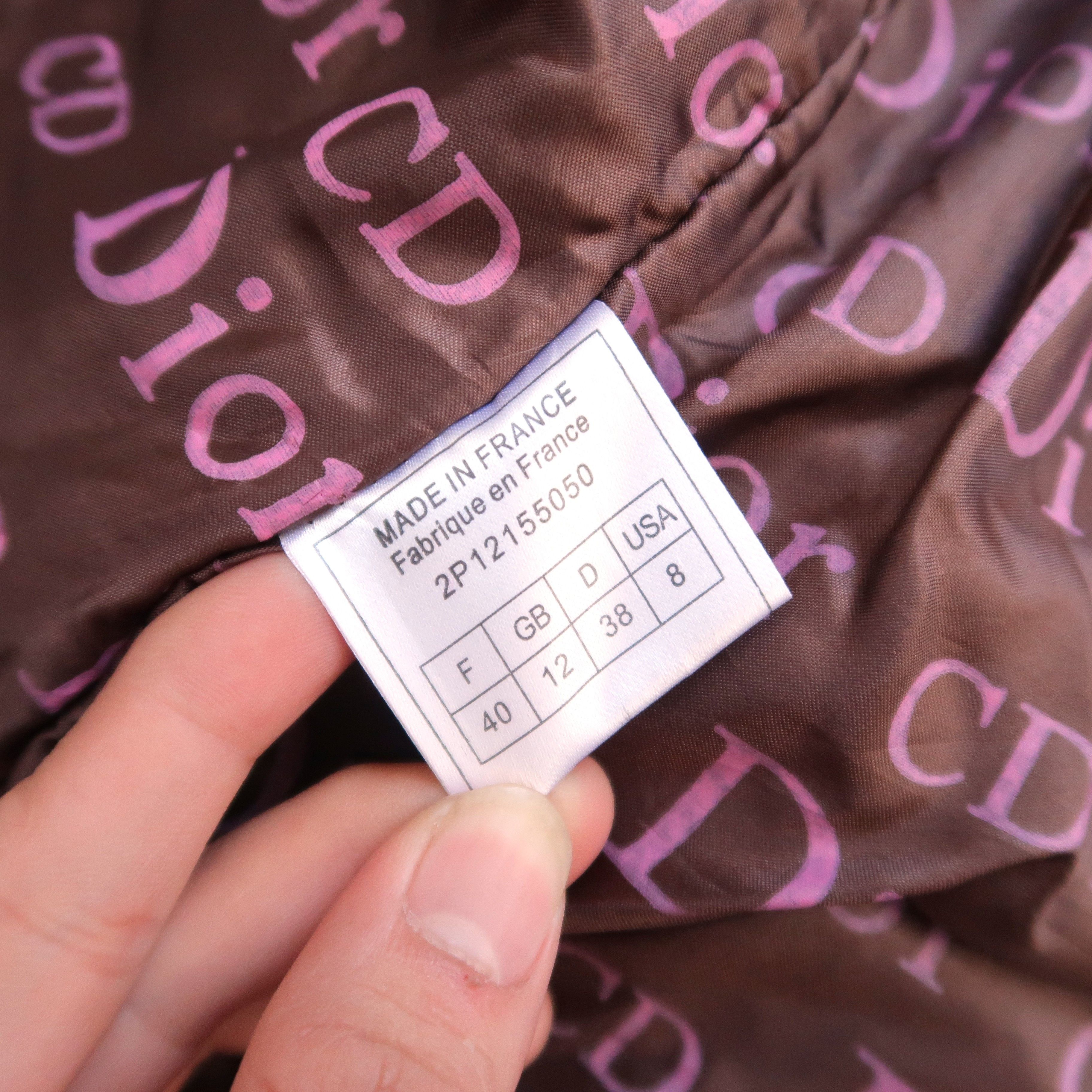 Christian Dior Monsieur Christian Dior Jacquard Oblique Puffer Fur Jacket Size M / US 6-8 / IT 42-44 - 15 Thumbnail