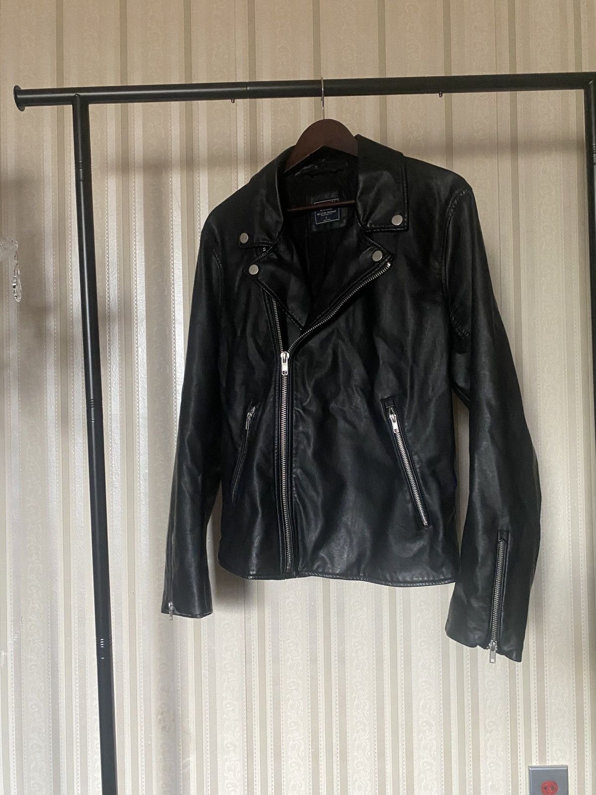Abercrombie & Fitch leather biker jacket (Read desc.)