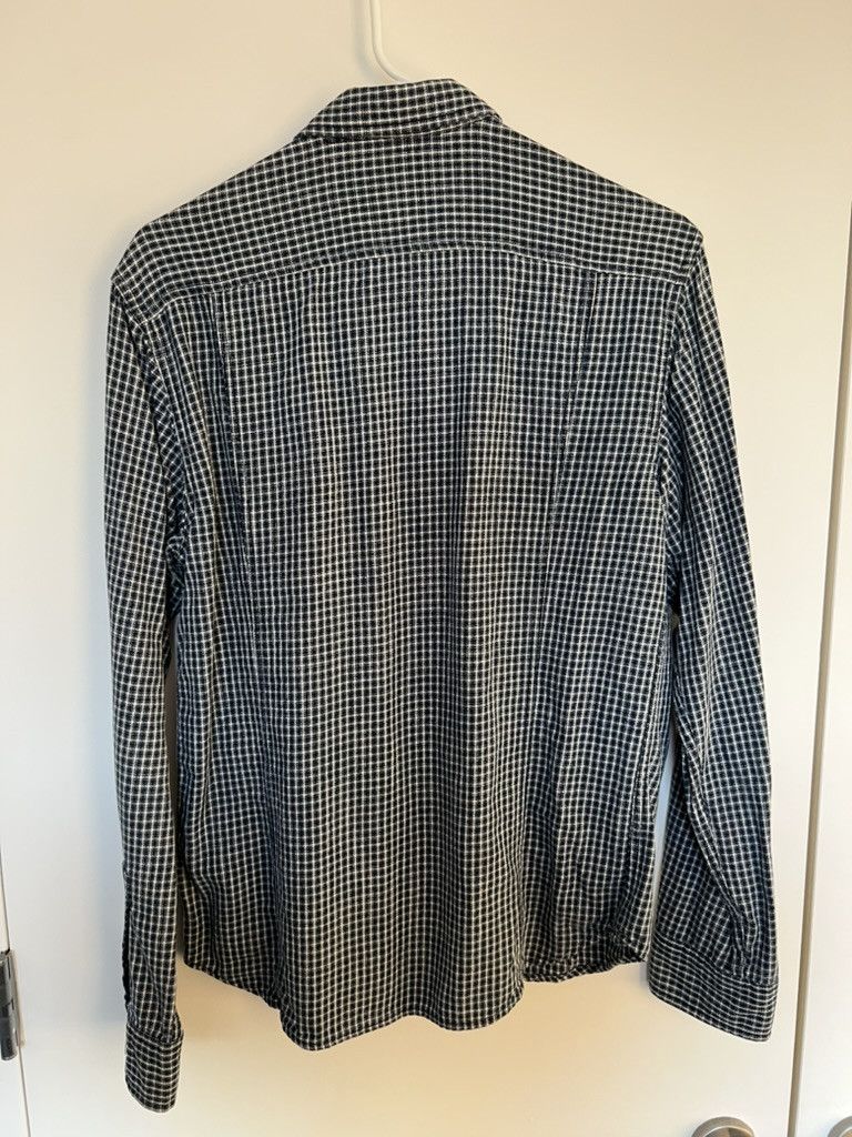 Corridor Navy Mini Check Long Sleeve Button Up Size US S / EU 44-46 / 1 - 2 Thumbnail