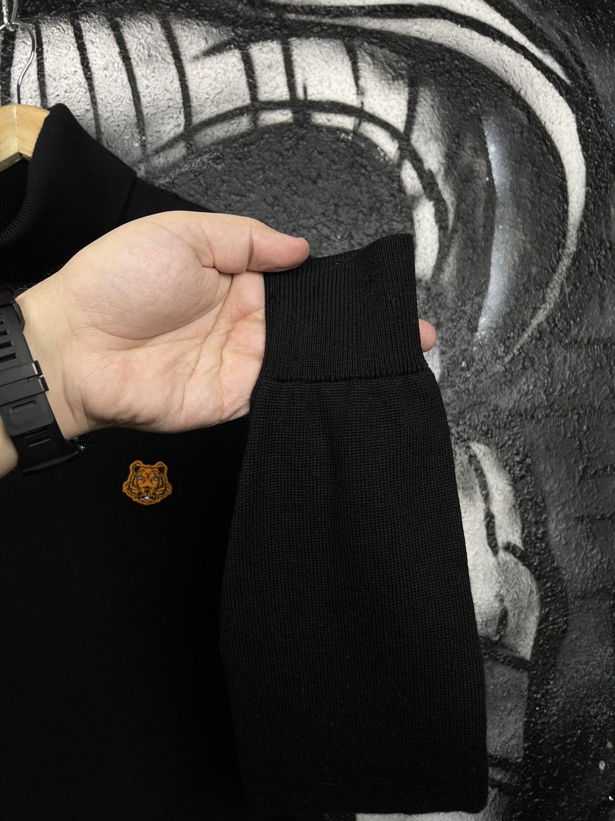 Kenzo Kenzo Black Turtleneck Sweater Embroidered Logo Men’s Size M Size US M / EU 48-50 / 2 - 16 Thumbnail