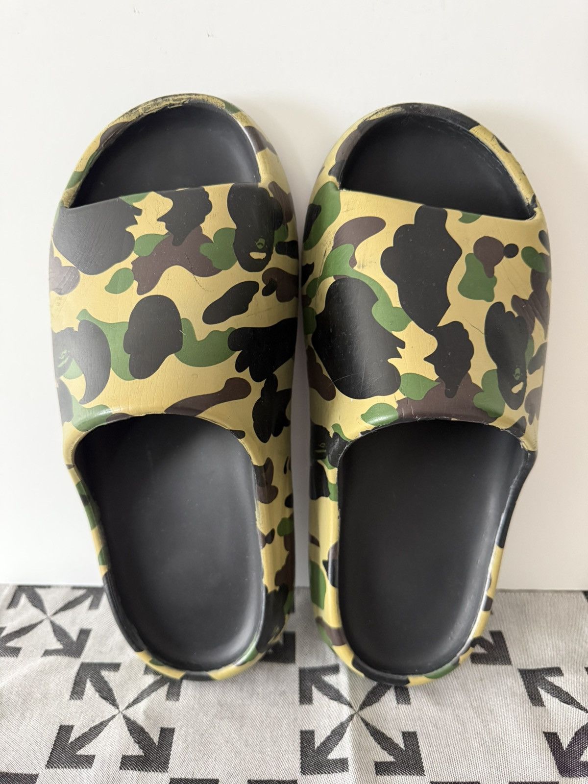 Bape Bape Green Camo Slides Size 11 Size US 11 / EU 44 - 1 Thumbnail