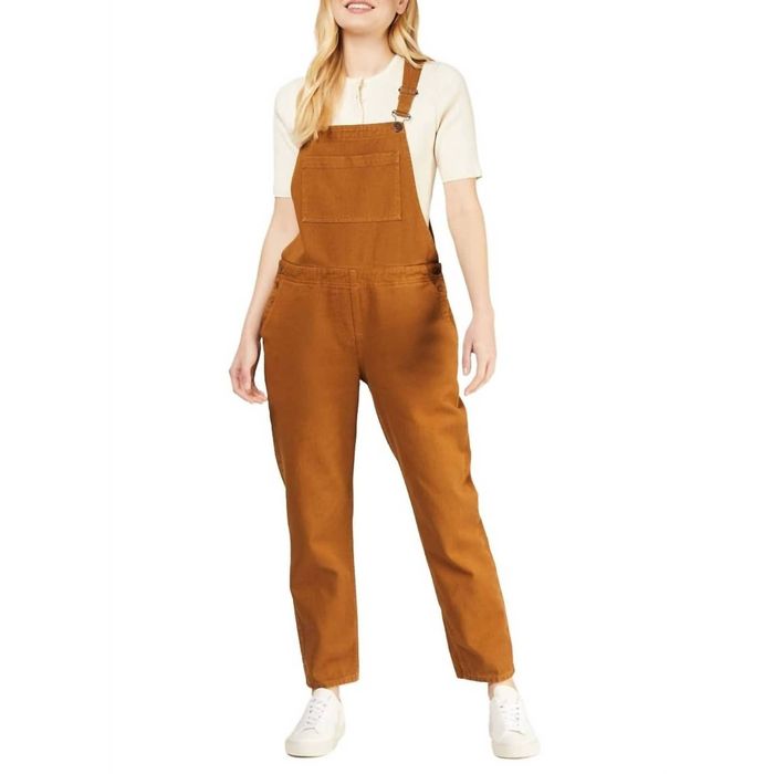 Designer PEOPLE TREE Brooklyn Twill Dungarees In Hazelnut | Grailed