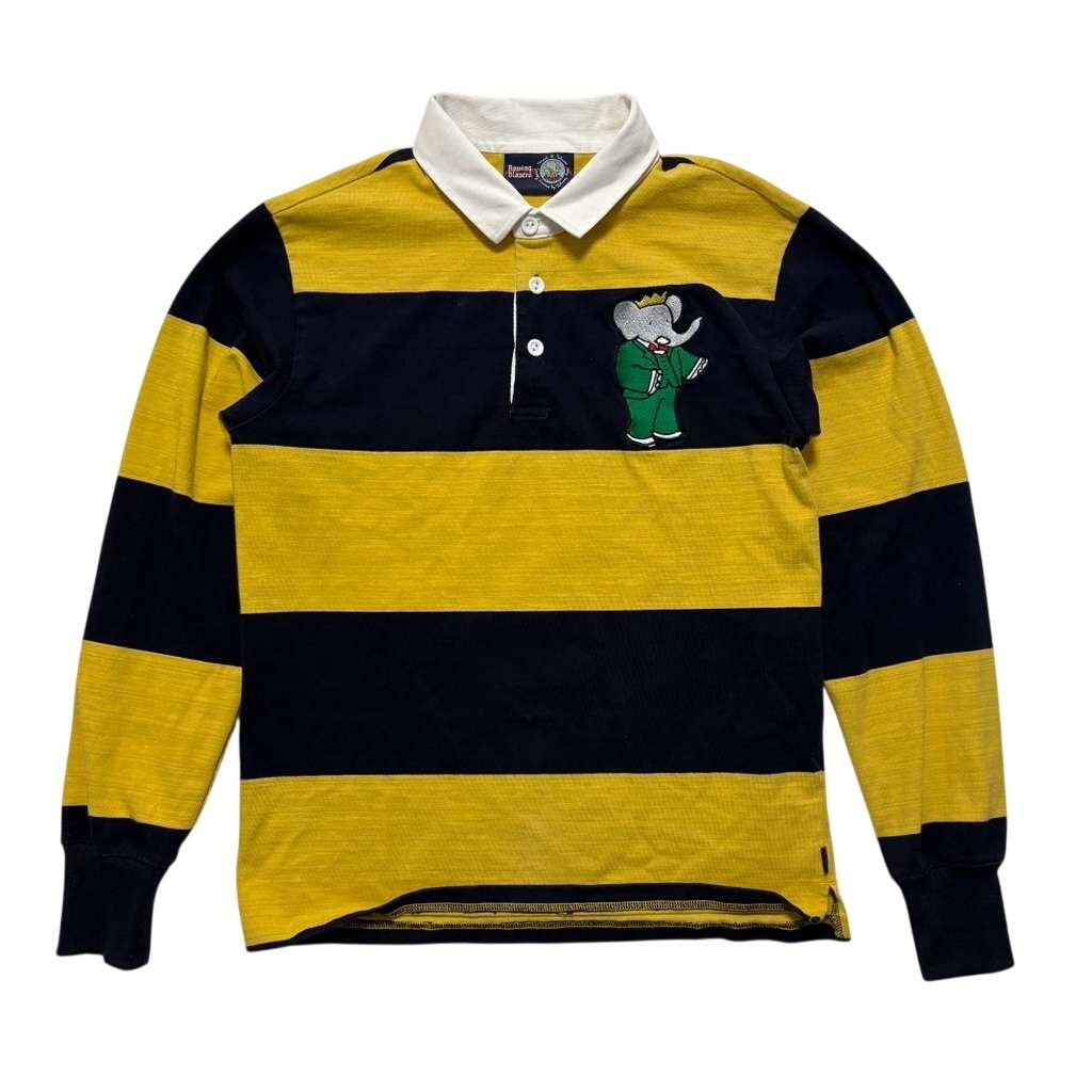 Rowing Blazers Rowing Blazers Babar Rugby Striped Polo Shirt Yellow Navy S Size US S / EU 44-46 / 1 - 1 Thumbnail
