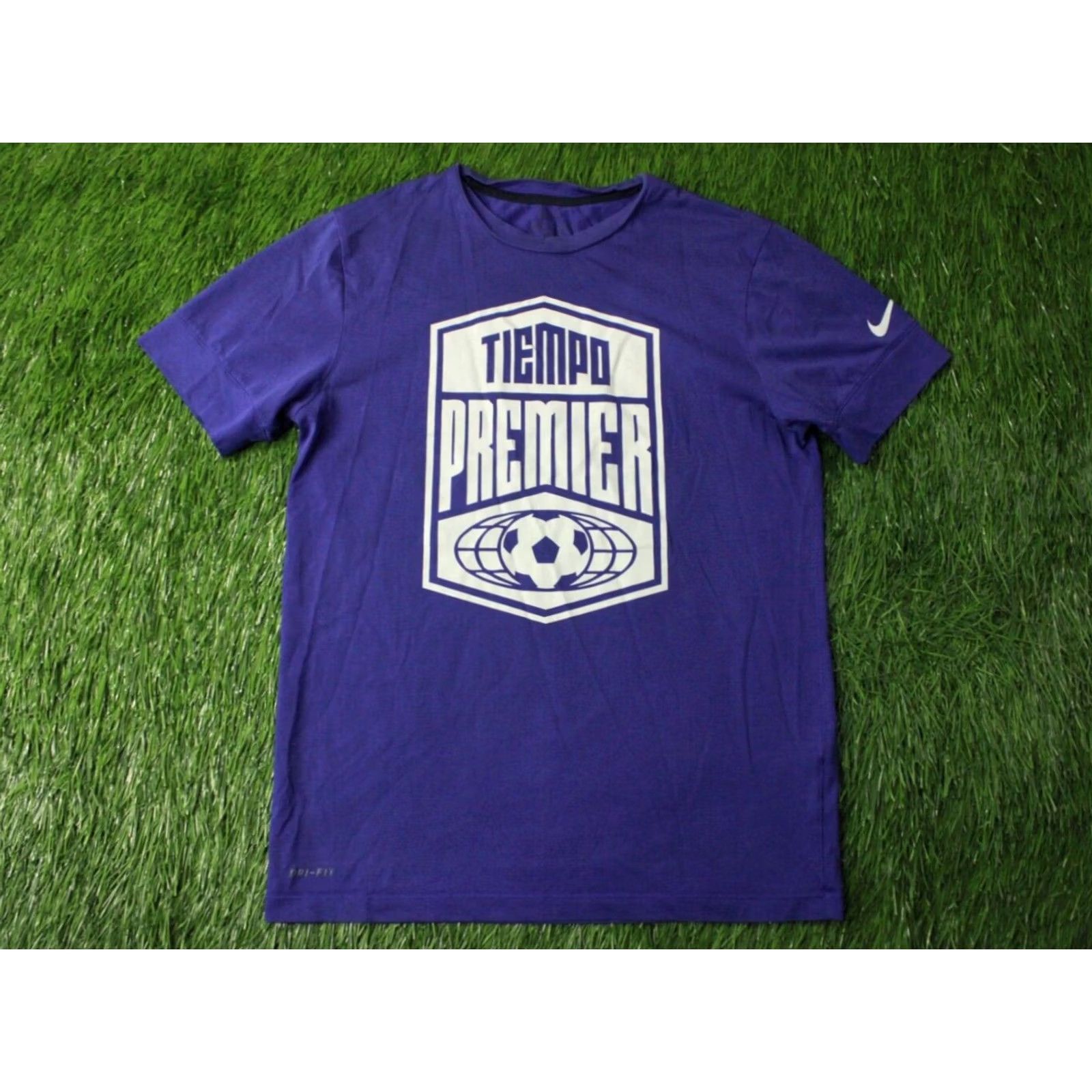 Nike Nike Dri-Fit Tiempo Premier Shirt Mens M Violet Football Short Sleeve Tee Size US M / EU 48-50 / 2 - 2 Thumbnail