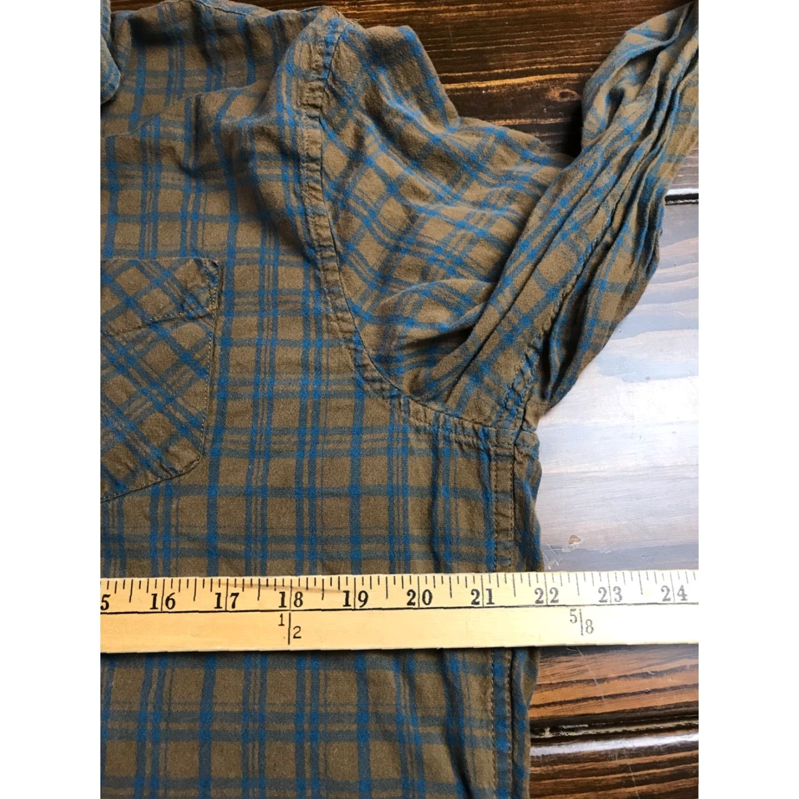 Vintage L.L.Bean Shirt Men's Size Large Brown Blue Check Button Down Long Sleeve Pocket Size US L / EU 52-54 / 3 - 4 Thumbnail