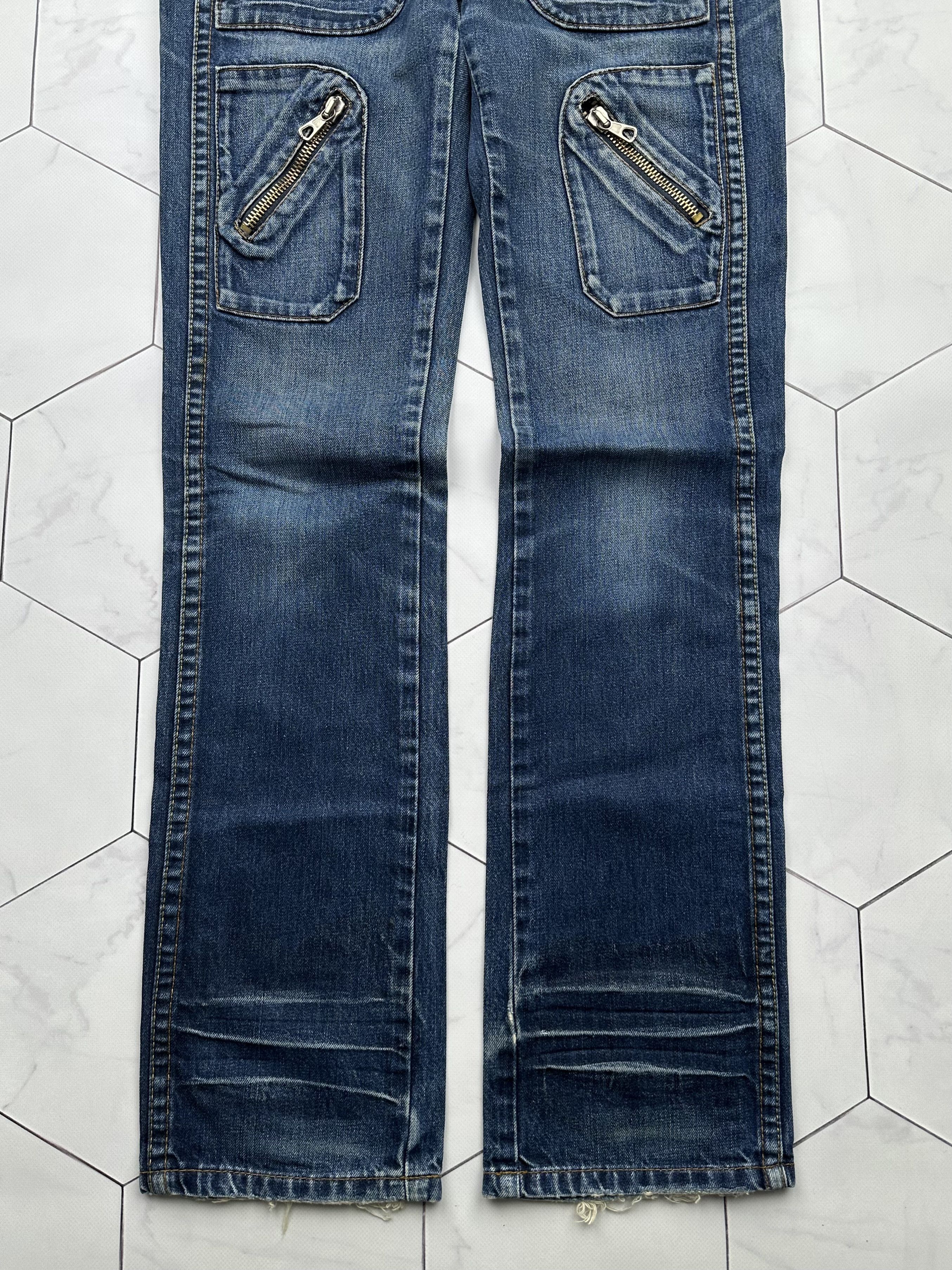 Vintage Vintage Amazing Bondage Zipped Jeans (B482)E2 Size 28" / US 6 / IT 42 - 3 Thumbnail