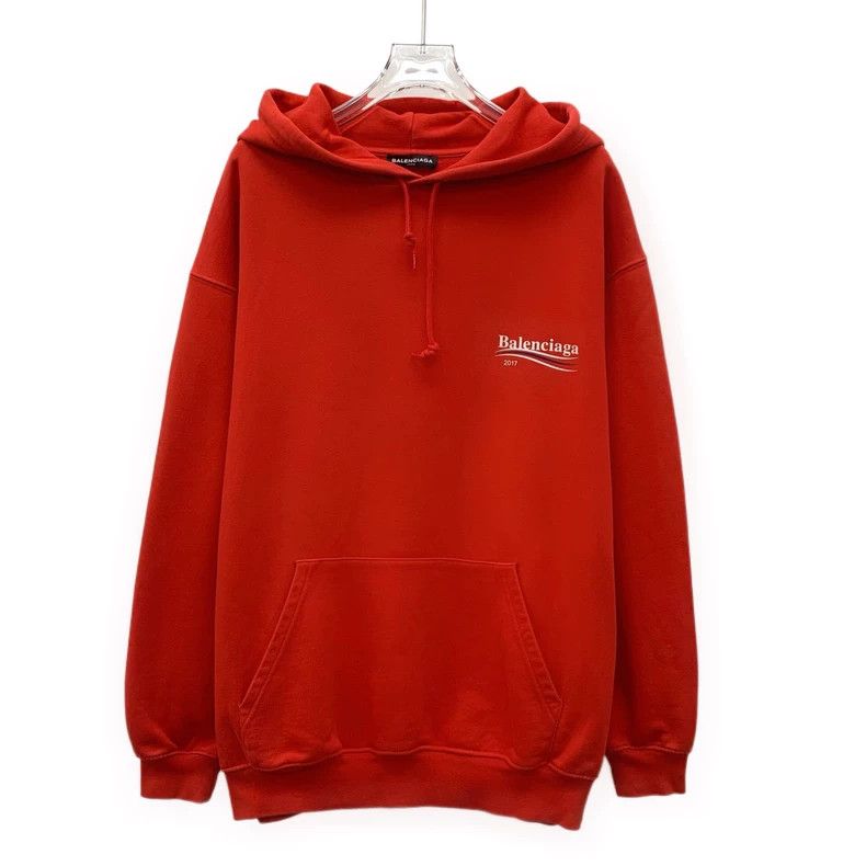 Balenciaga Balenciaga Cotton hooded long-sleeve sweatshirt embroidere Size US S / EU 44-46 / 1 - 1 Thumbnail
