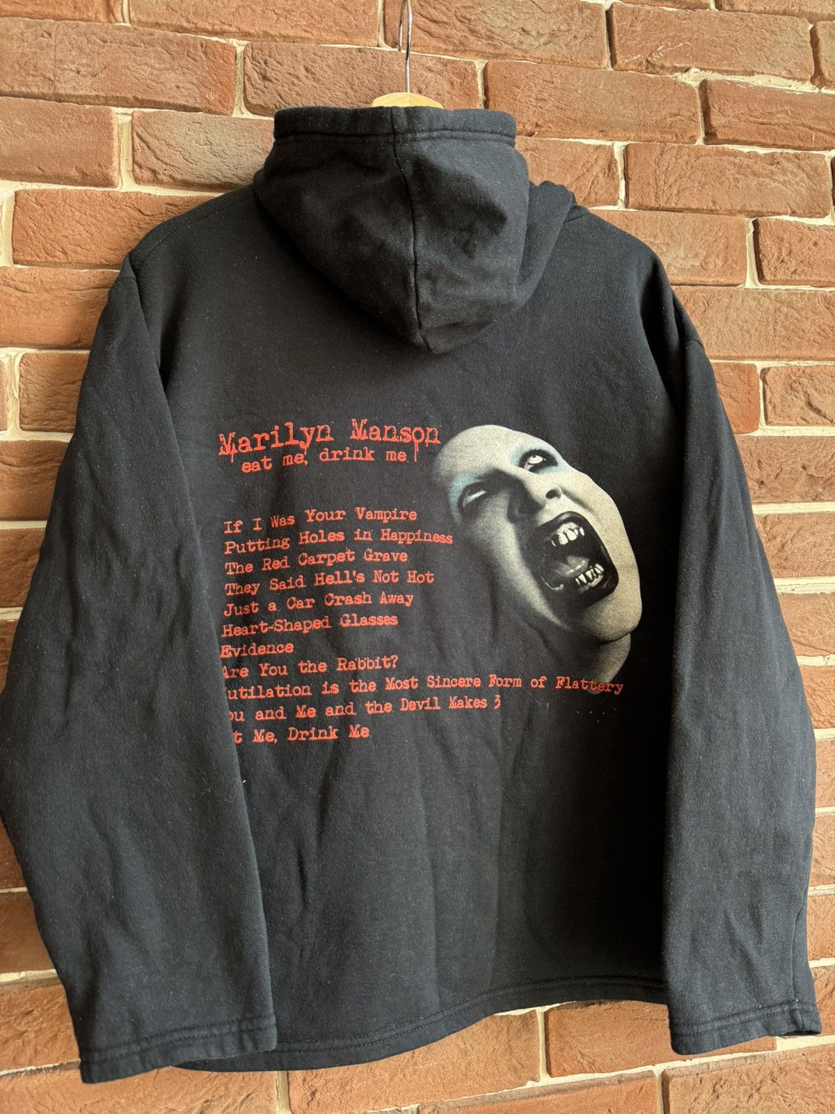 Vintage 00s Vintage Marilyn Manson Eat Me Drink Me Tour Hoodie Rare Size US M / EU 48-50 / 2 - 5 Thumbnail