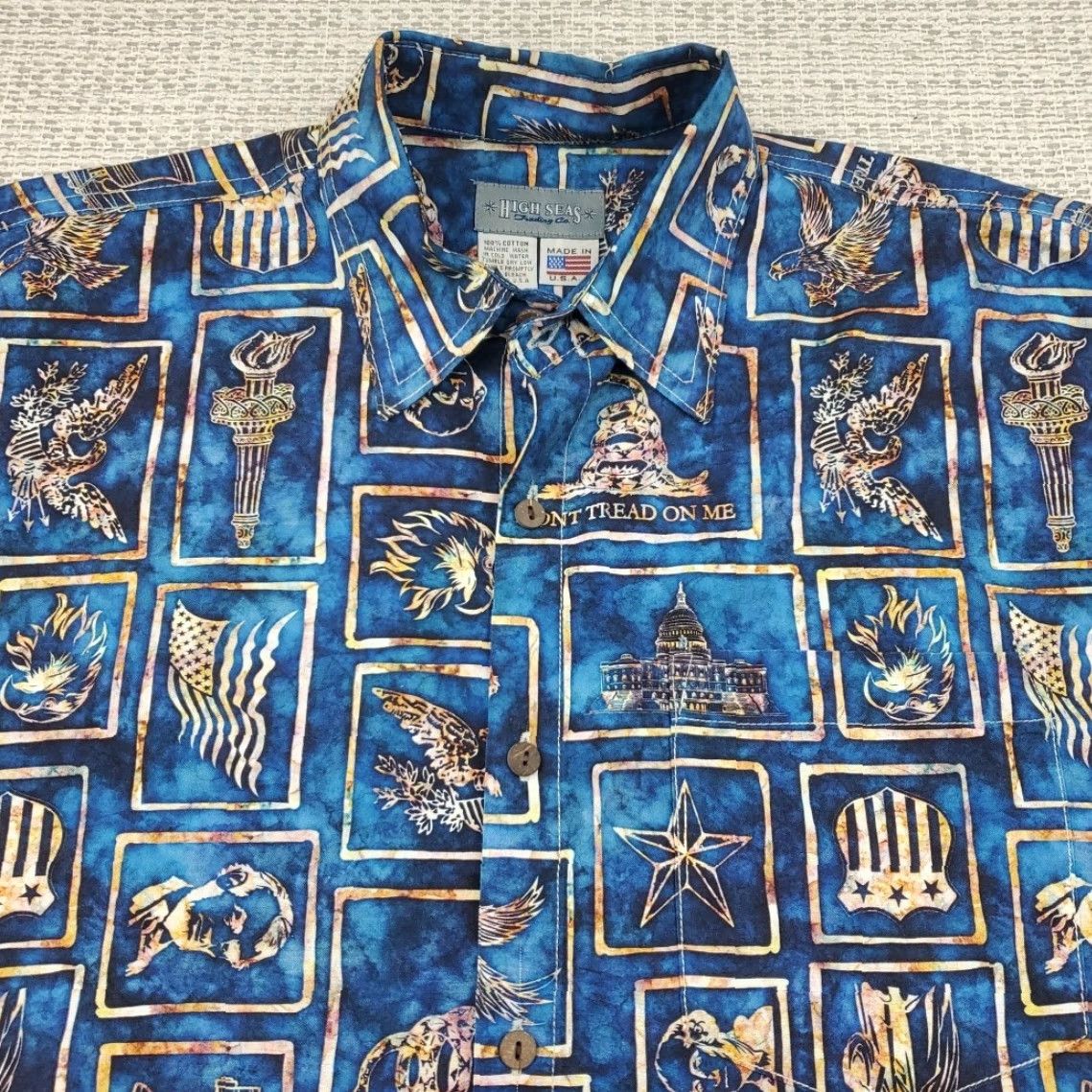 Vintage VINTAGE High Seas Trading Co Shirt Mens L Lincoln White House Don't Tread On Me Shirt Size US L / EU 52-54 / 3 - 4 Thumbnail