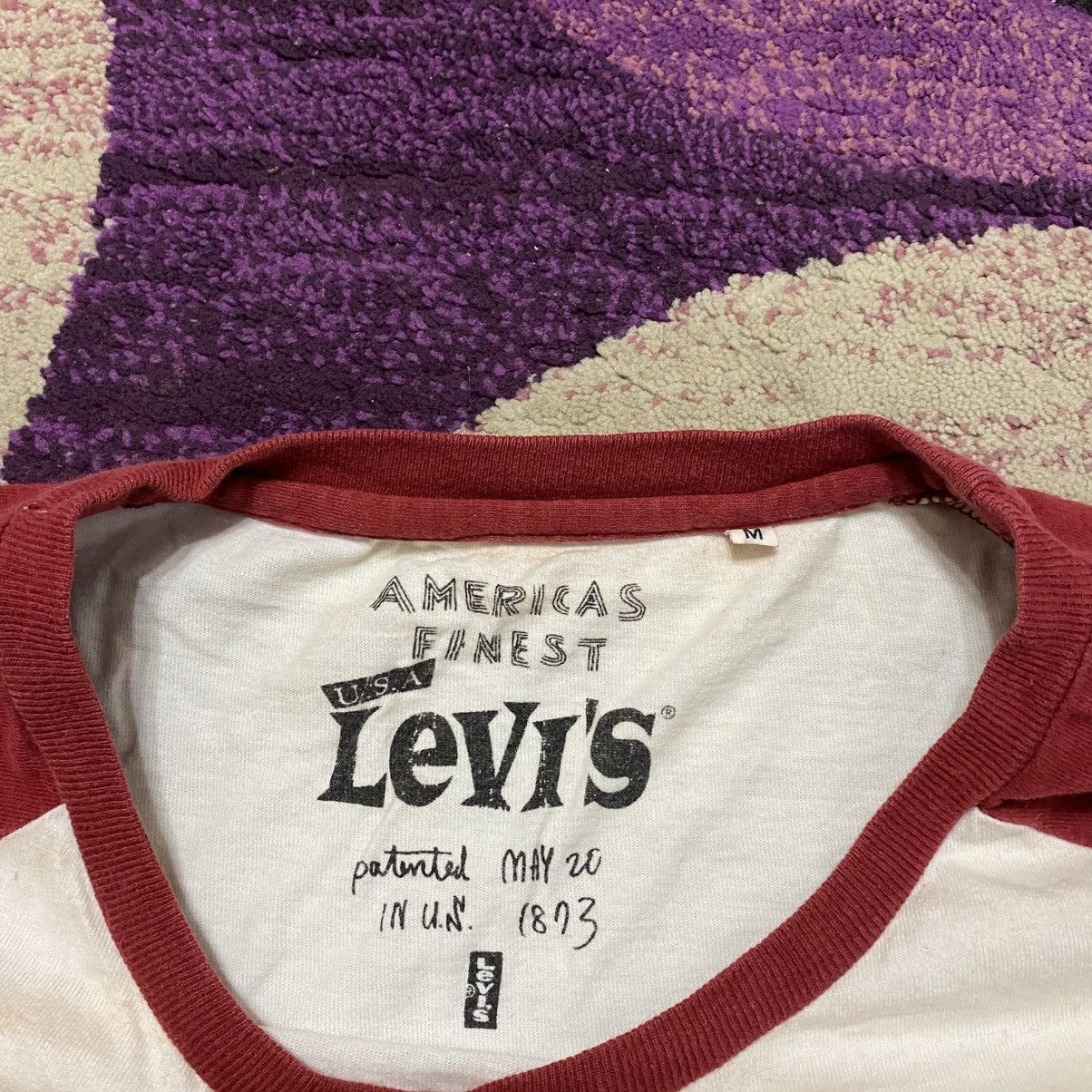 Levi's Vintage Clothing × Vintage Vintage Levis Raglan Logo Tshirt Size US M / EU 48-50 / 2 - 5 Thumbnail