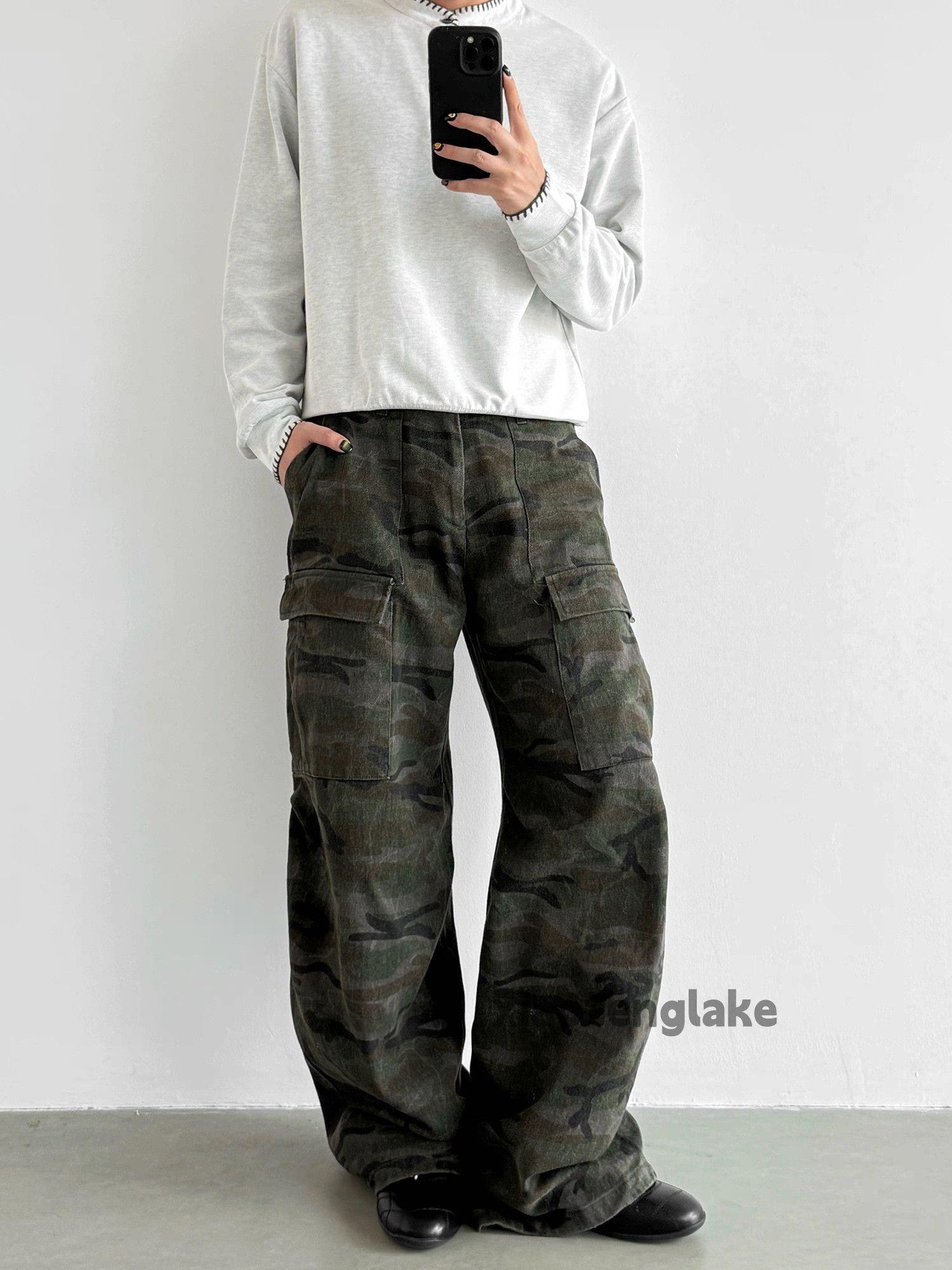 Vintage Custom outdoor utility loose baggy military cargo camo pants Size US 28 / EU 44 - 6 Thumbnail