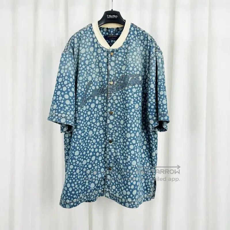 Louis Vuitton Louis Vuitton Men's Summer Blue Polka Dot Shirt . Size US XXL / EU 58 / 5 - 1 Thumbnail