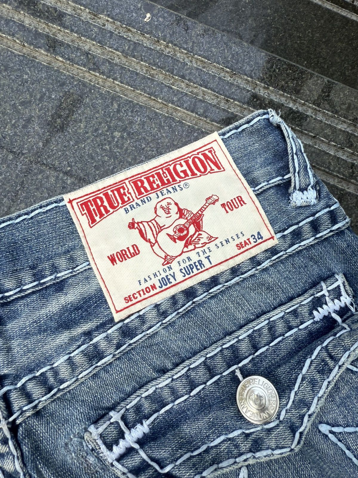 True Religion 90’s TRUE RELIGION RARE POCKET LOGO Y2K VINTAGE DENIM PANTS Size US 32 / EU 48 - 7 Thumbnail