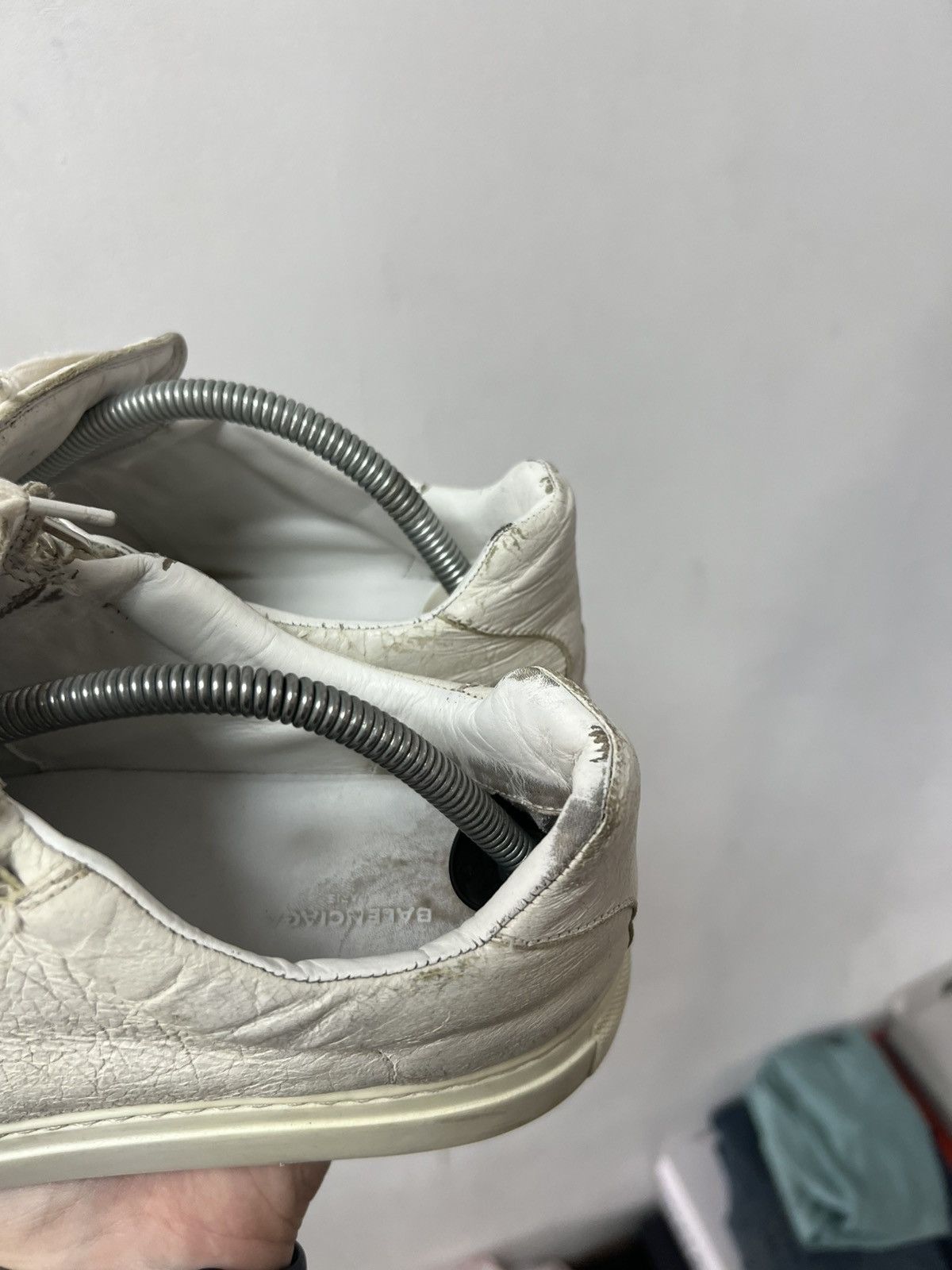 Balenciaga Balenciaga Arena Leather Low Sneaker White Size 7 Size US 7 / EU 40 - 7 Thumbnail