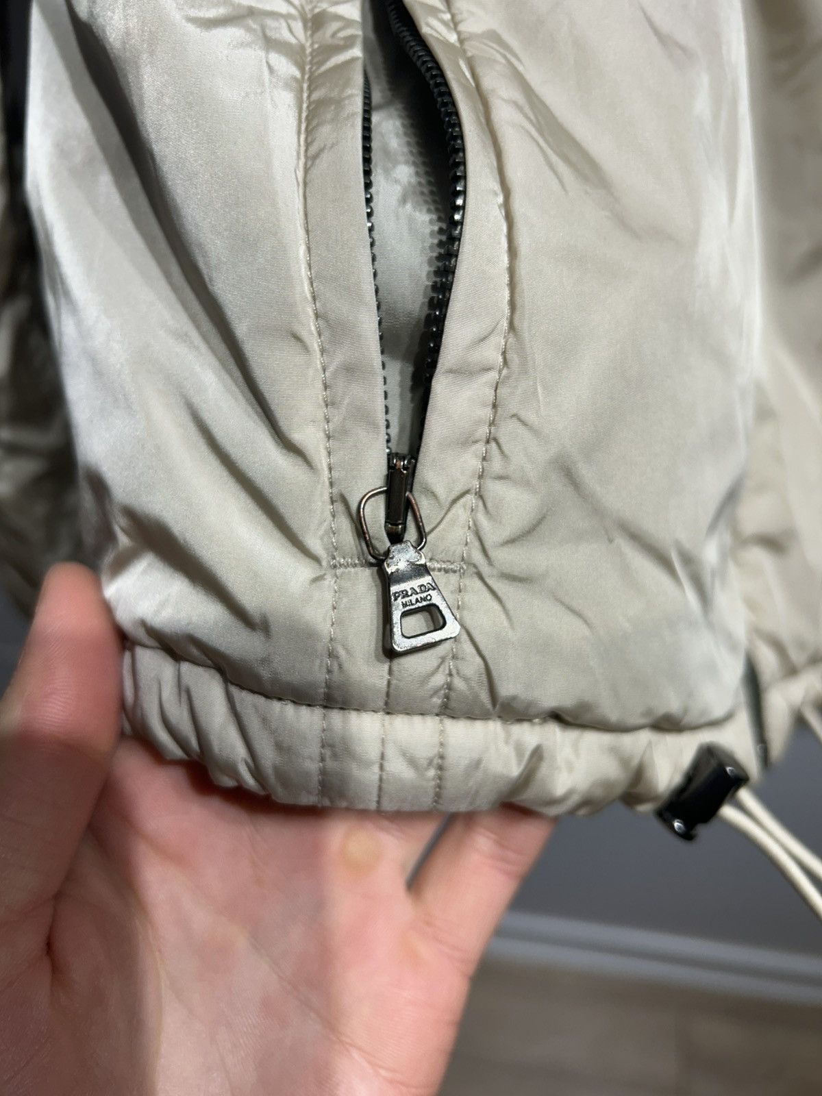 Prada Reversible Jacket Size 42 S-M Olive GREEN Brown Beige Womens Size M / US 6-8 / IT 42-44 - 11 Thumbnail