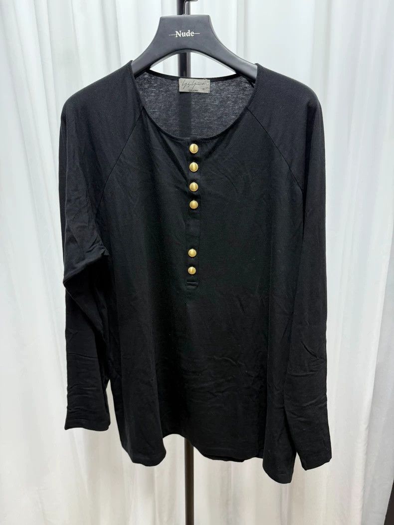 Yohji Yamamoto Yohji Yamamoto Long Sleeve Shirt with Gold Buttons- DMC Size US M / EU 48-50 / 2 - 1 Thumbnail