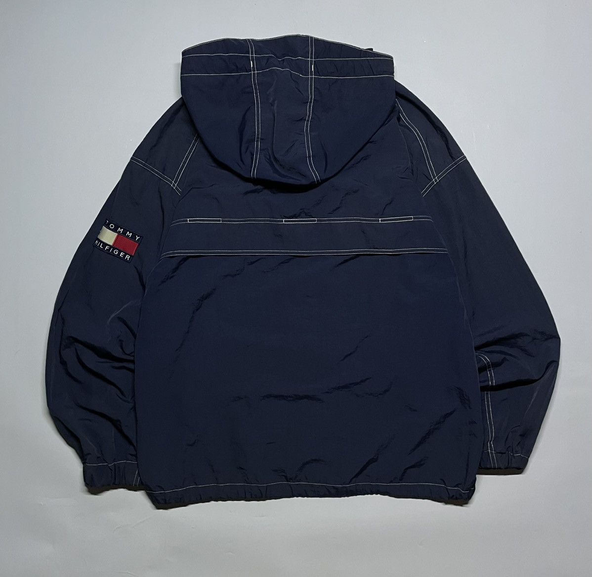Tommy Hilfiger × Tommy Jeans × Vintage Tommy HiIfiger 985’Sailing gear packable Navy sportwear Size US XL / EU 56 / 4 - 7 Thumbnail