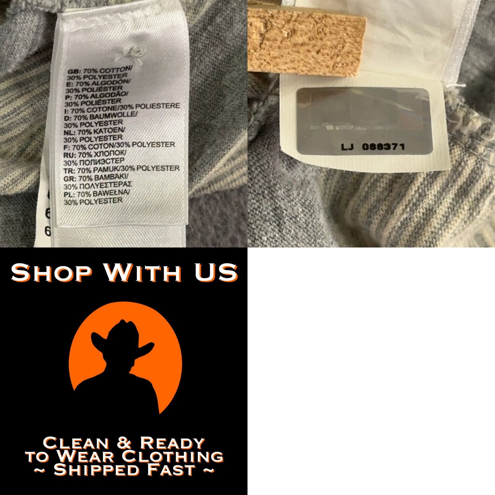 The North Face The North Face Polo Shirt Adult Large Gray Striped Pocket Polo Shirt, The North Face, Gray, Size L, Short Sleeve, Cotton, Regular, Mens Size US L / EU 52-54 / 3 - 8 Thumbnail