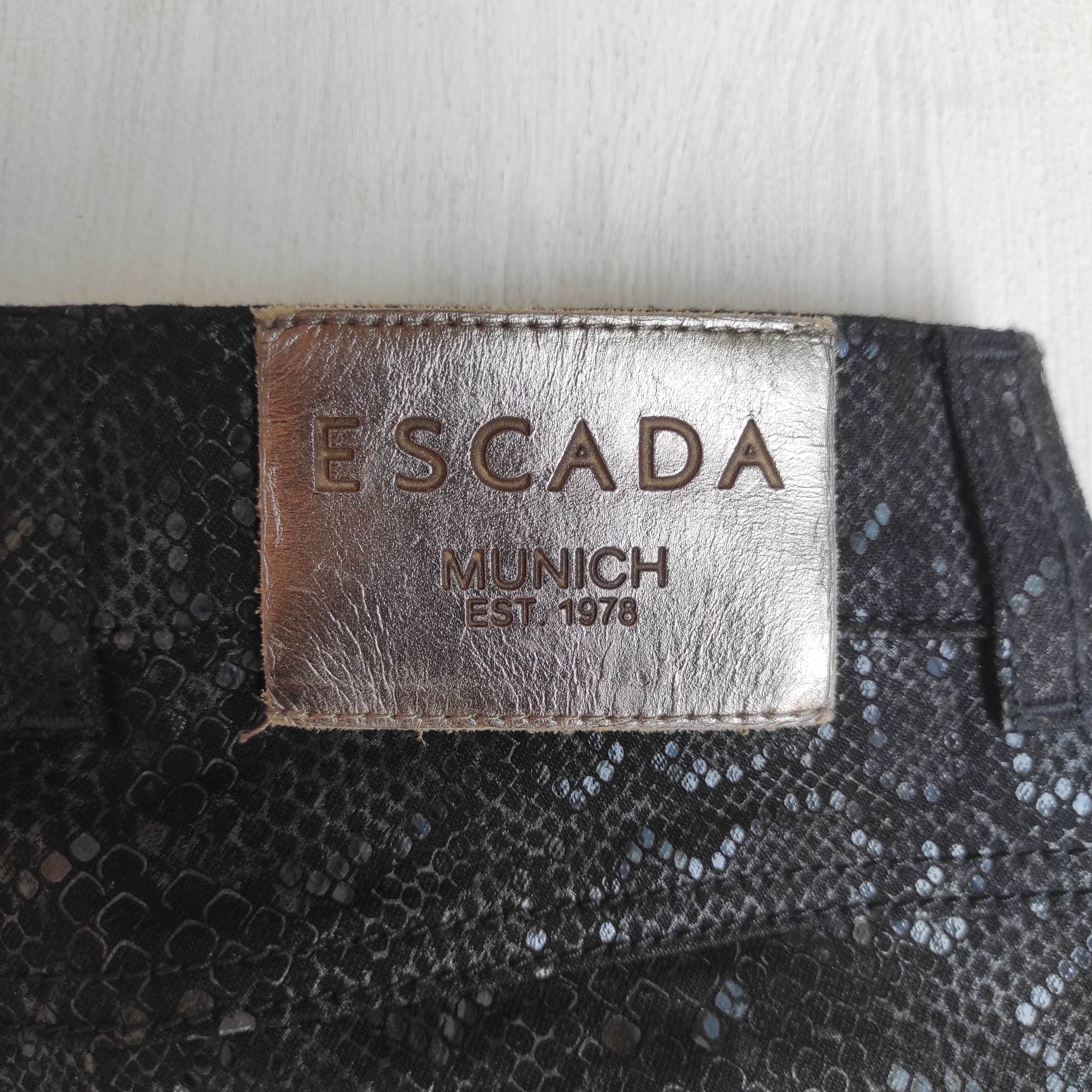 Escada Escada Python Pants Black Snake Print Sexy Designer Size 30" / US 8 / IT 44 - 15 Thumbnail