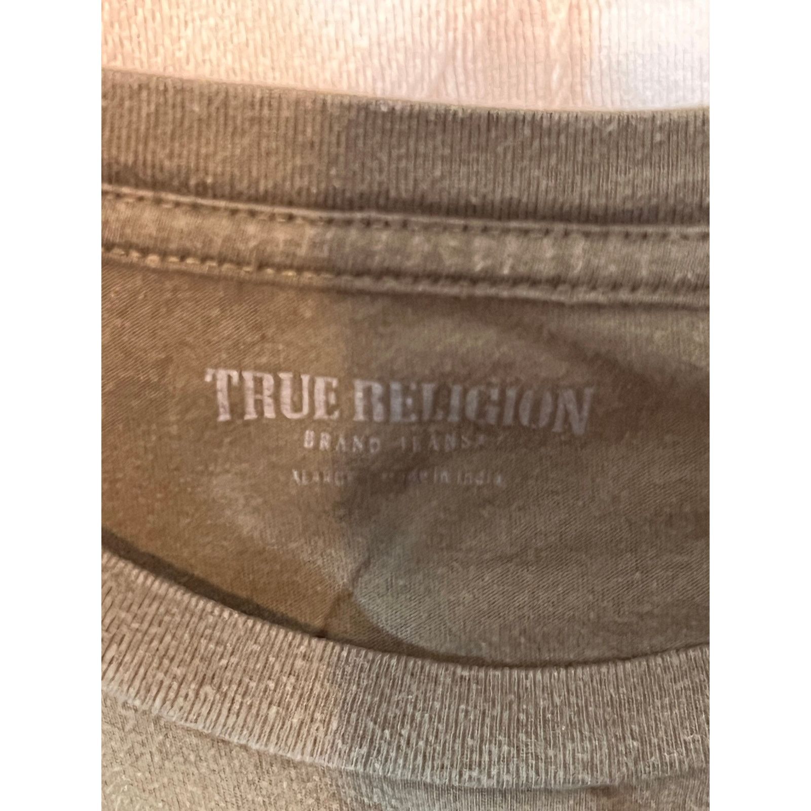 True Religion True Religion Graphic Olive Green T-Shirt Mens L Size US L / EU 52-54 / 3 - 3 Thumbnail