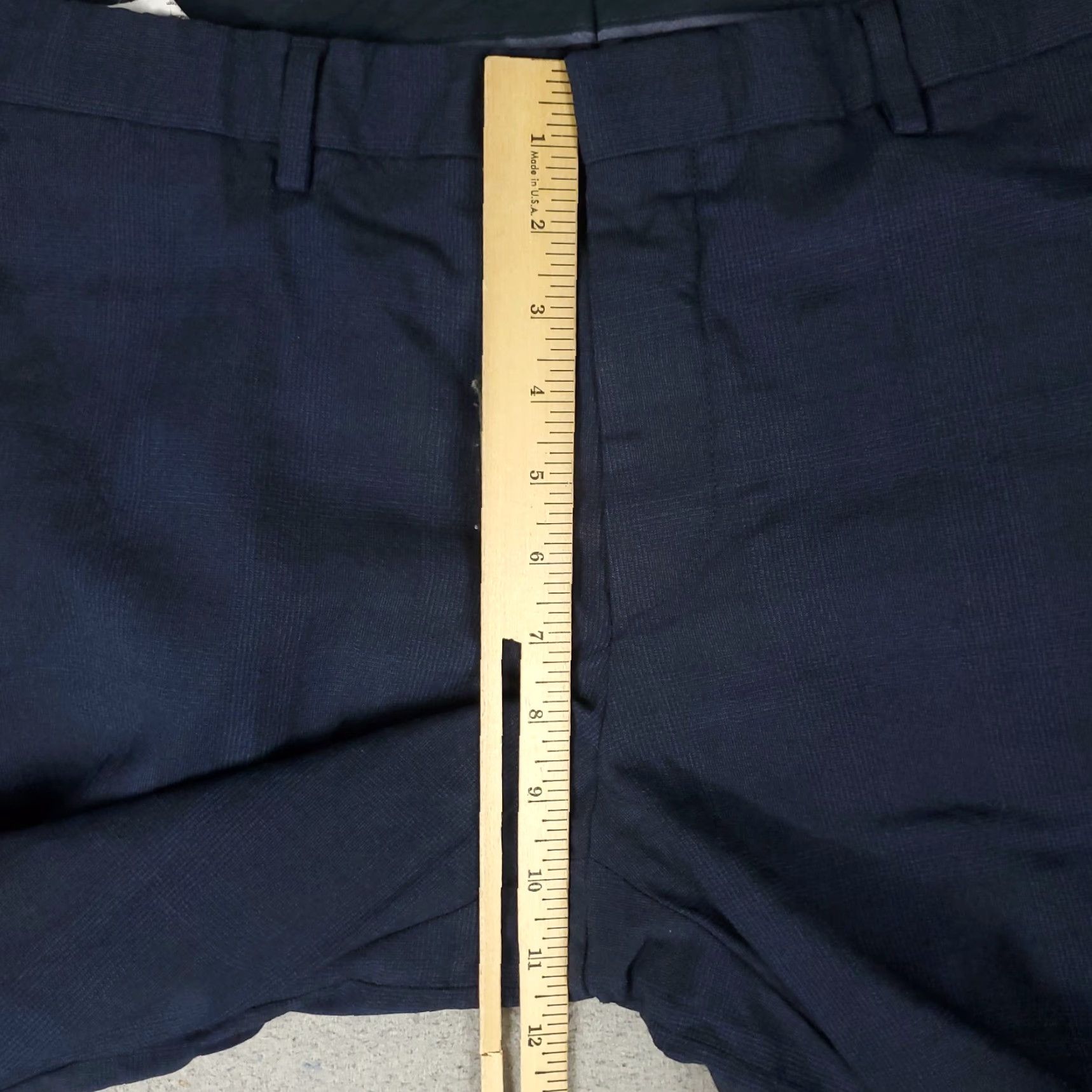 Hugo Boss Hugo Boss Pants Mens 35x28 Blue Super 100 Straight Dress Trousers Size US 35 - 4 Thumbnail