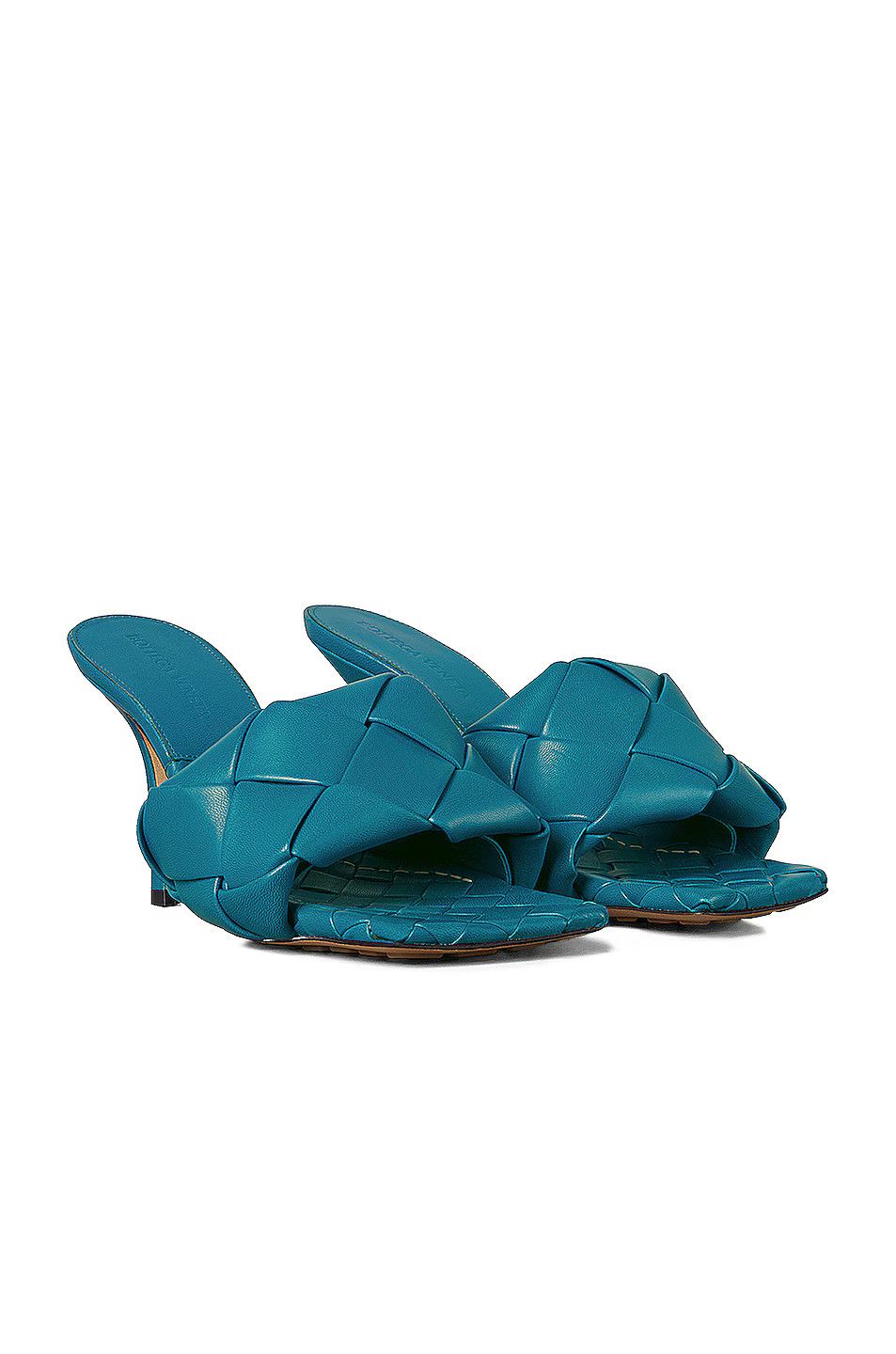 Bottega Veneta o1n1vont1124 Lido Sandals Mules in Vintage Blue Size US 6 / IT 36 - 2 Thumbnail